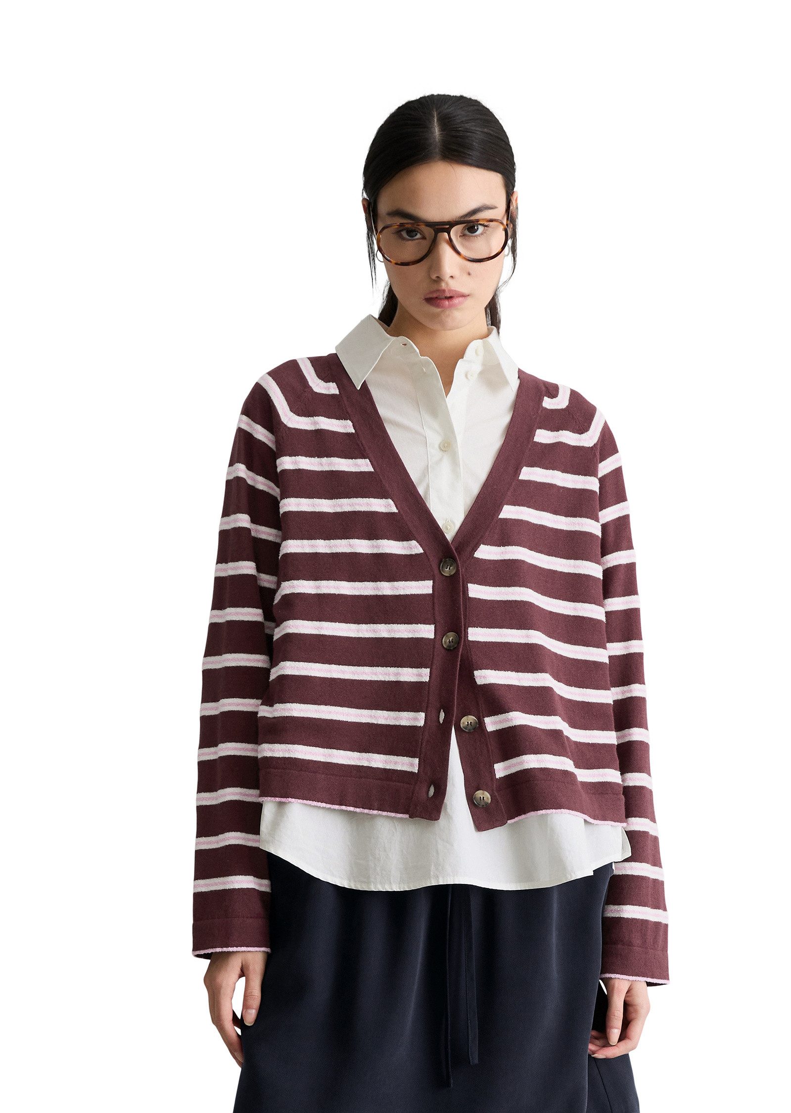 Marc O'Polo DENIM Cardigan aus Organic-Cotton-Modal-Mix