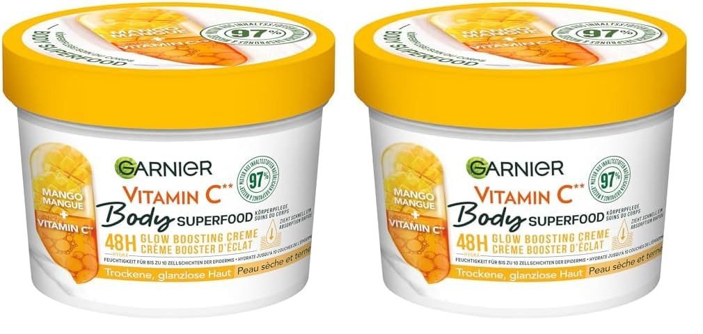 GARNIER Körpercreme Garnier Body Superfood Mango Vitamin C Packung, 6-tlg., mit Vitamin C