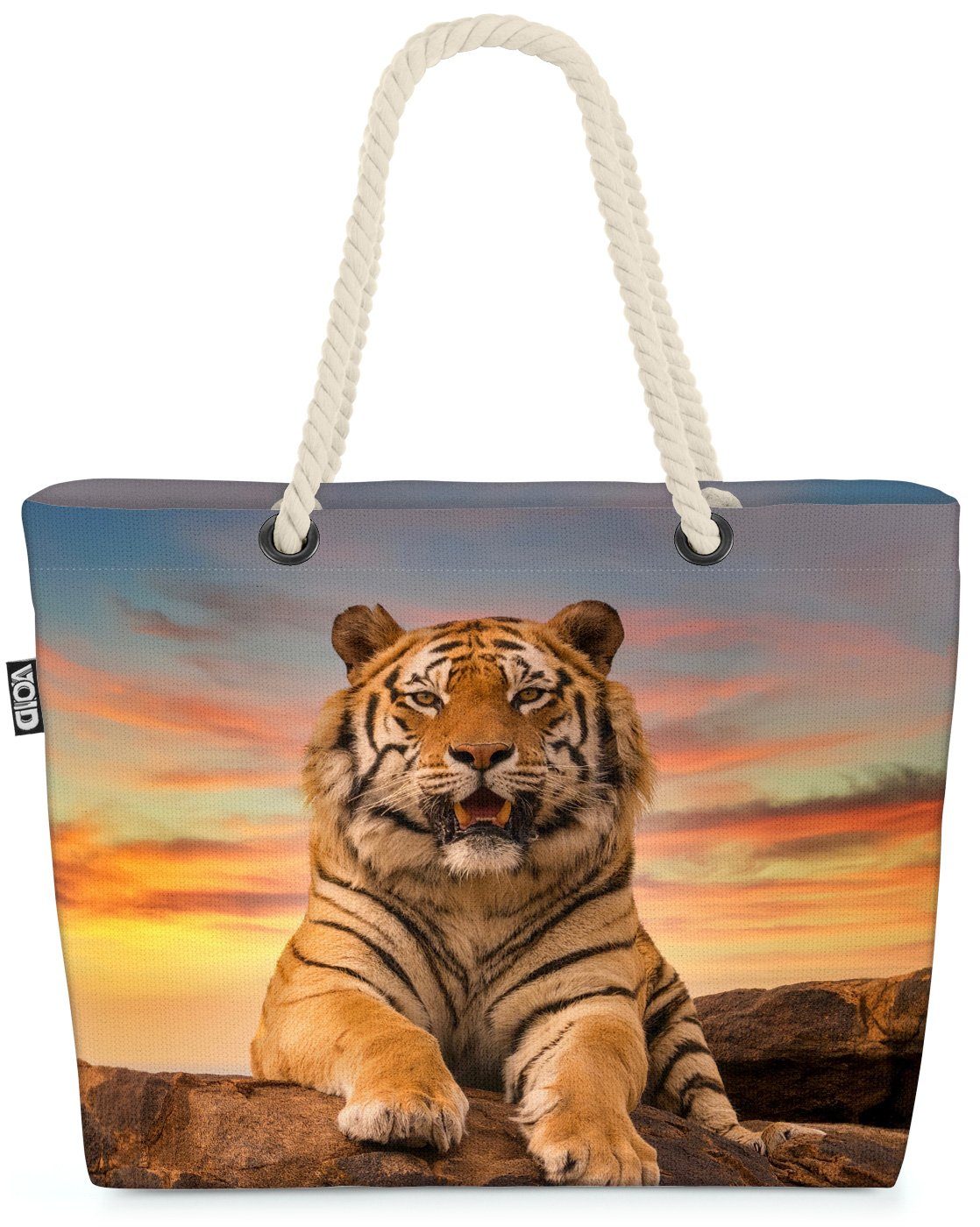VOID Strandtasche (1-tlg), Bengalischer Tiger Beach Bag Tiger Katze Raubkatze Urwald Dschungel Safari