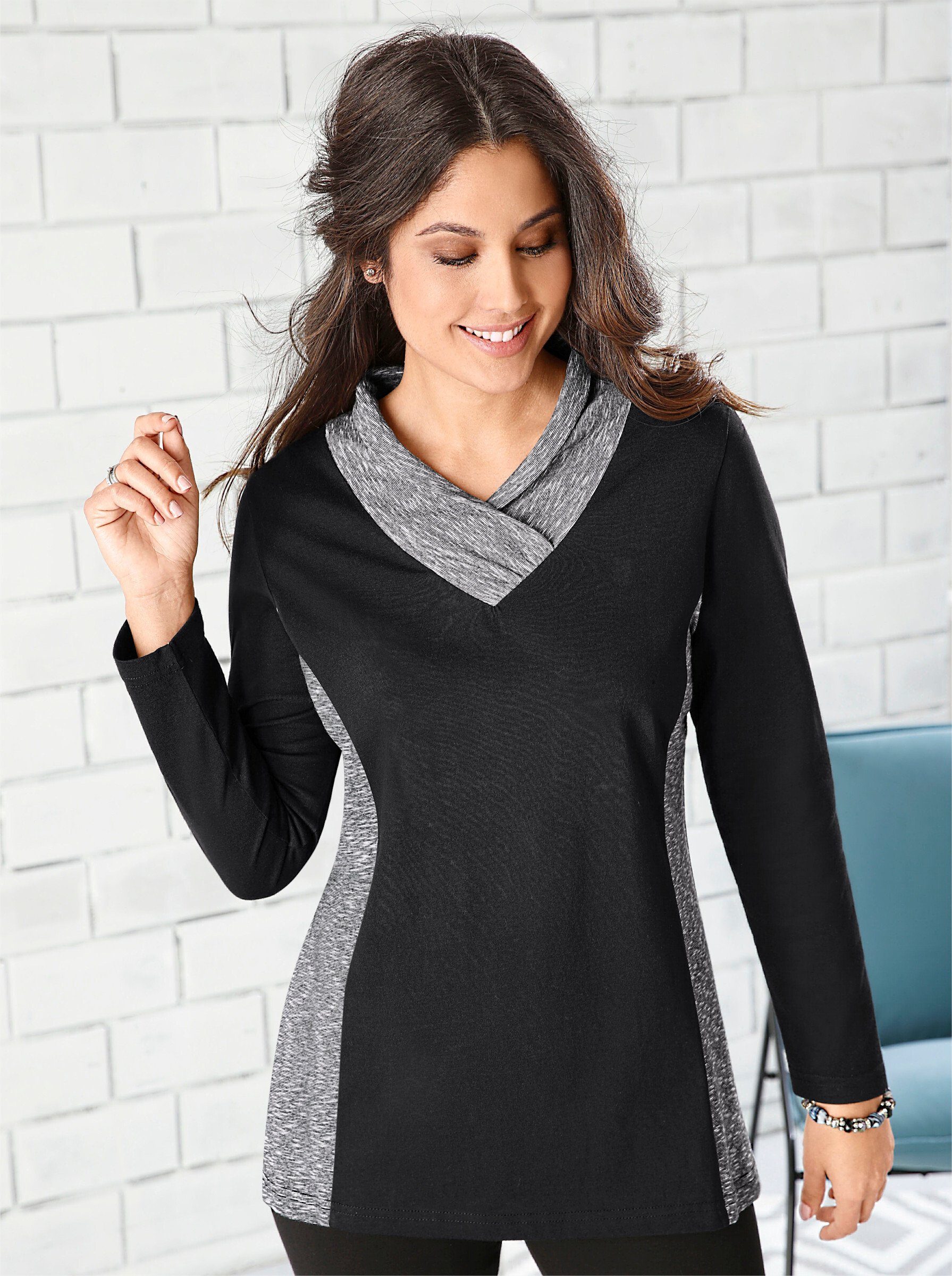 Sieh an! Trainingsshirt Shirt Langarm