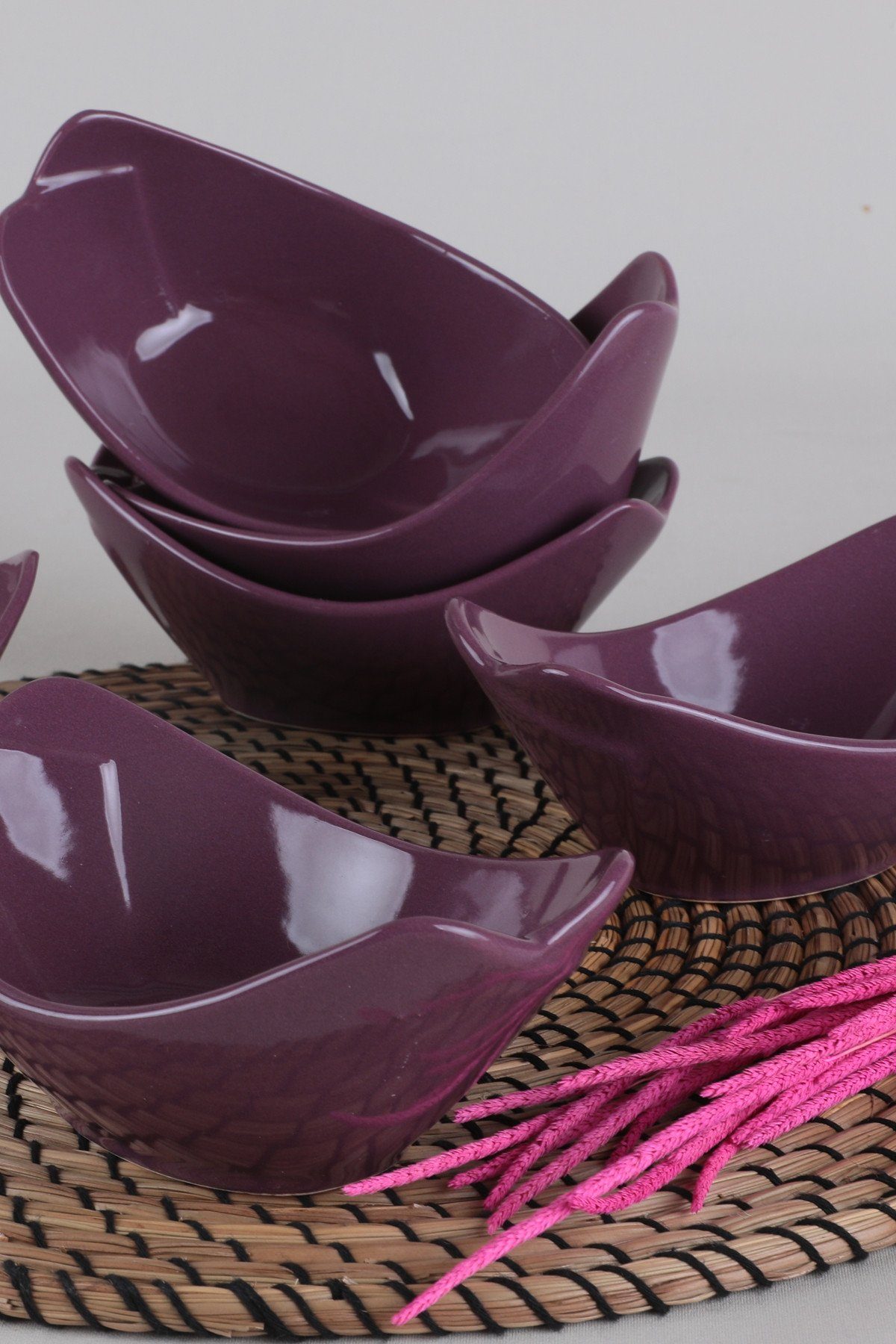 Schüsseln, Violett, 100% Hermia Concept Schüssel Keramik KRM1256,