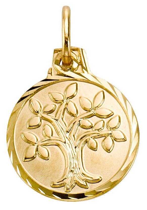 Kettenanhänger Schmuck Geschenk Gold 333 Halsschmuck Anhänger Halskette Baum