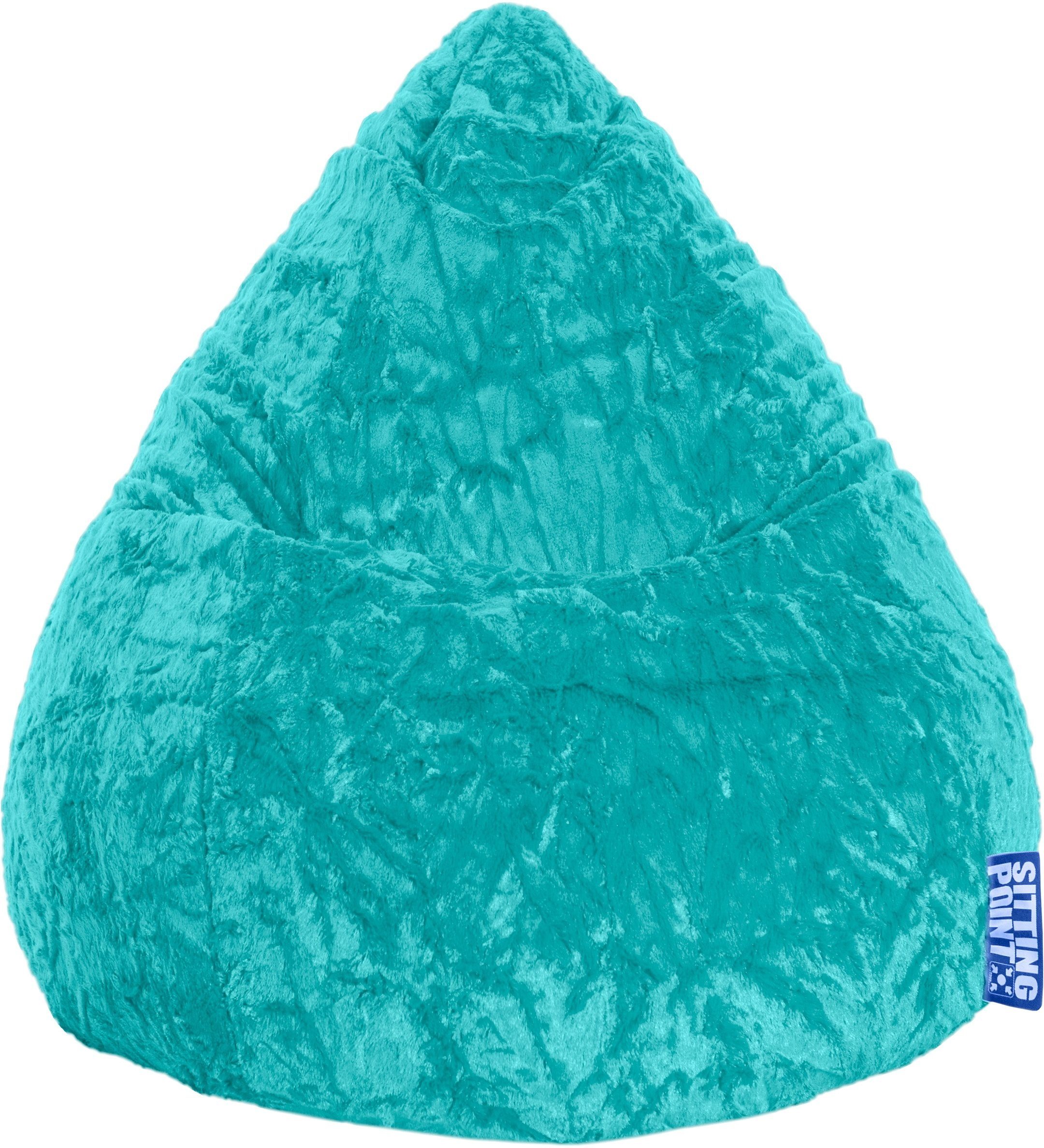 Sitzkissen Fluffy Füllmaterial Blau, (ESP Staubfreies Sessel L Point Sitzsack Heimtex Sitzsack Perlen) Magma Sitting