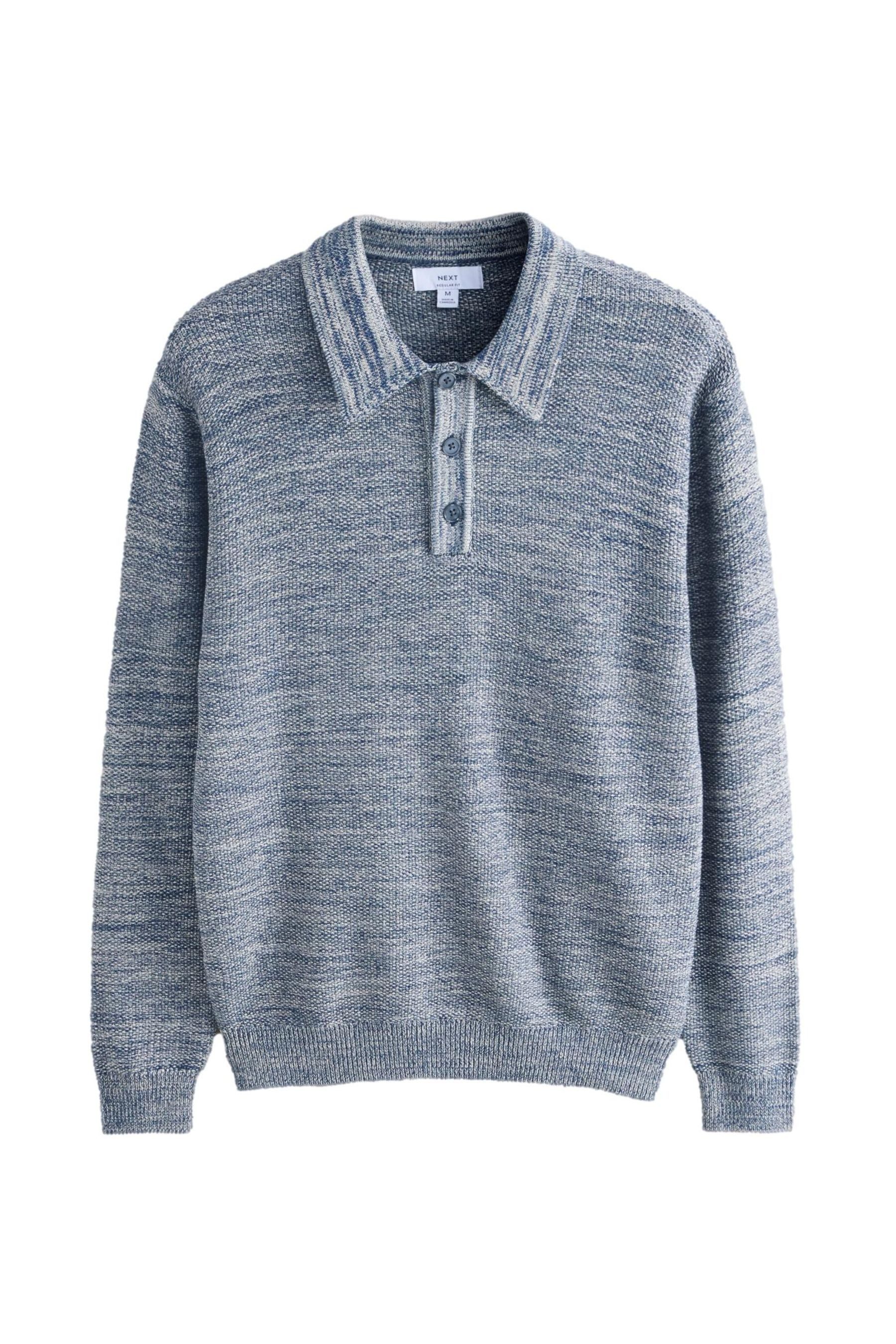 Langarm-Poloshirt Regular Fit Langarm-Poloshirt aus Strick
