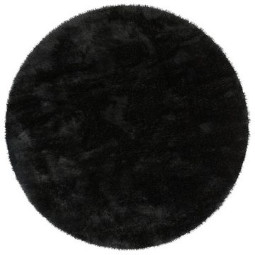 Hochflor-Teppich Mikro Soft Super, my home, rund, Höhe: 50 mm, besonders weich durch Mikrofaser, extra flauschig, einfarbig, weich