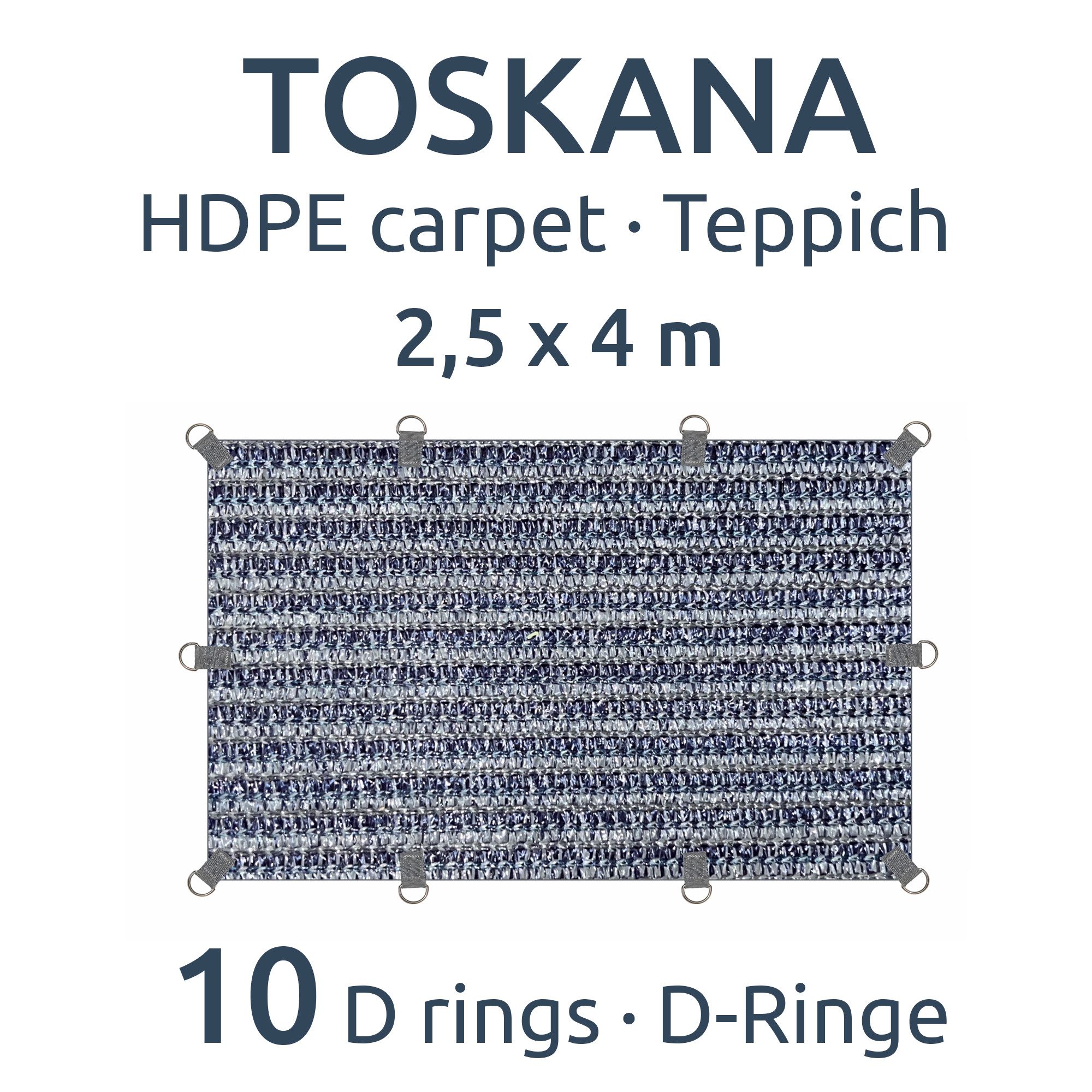 yourGEAR Zeltteppiche your GEAR Toskana 250 x 400 HDPE Vorzeltteppich Teppich mit Tasche