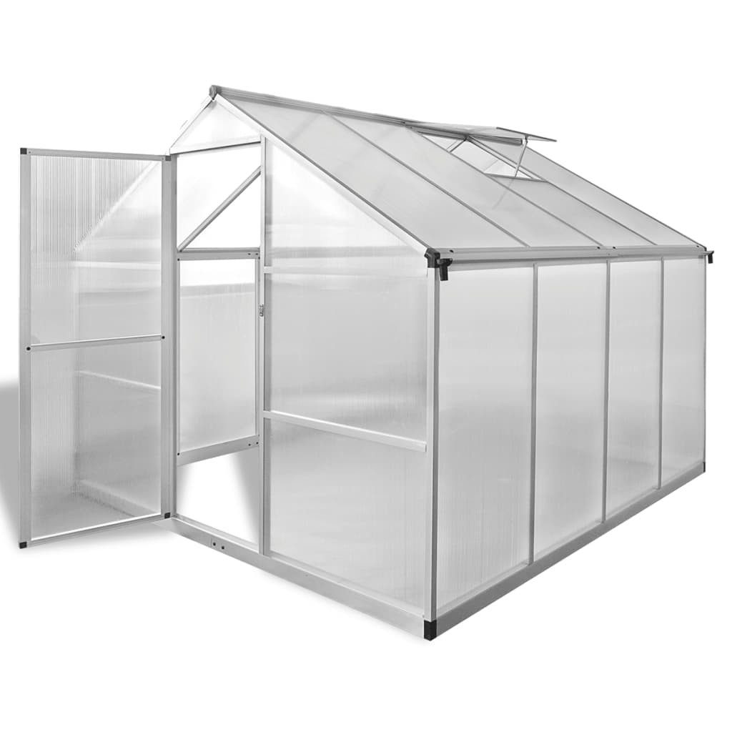vidaXL Gewächshaus Verstärktes Gewächshaus Aluminium 6,05 m²