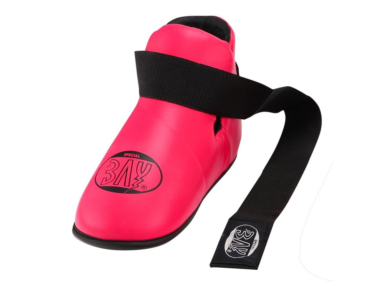 BAY-Sports Fußschutz Superkick Fußschützer Kickboxen pink rosa Safety Kampfsport Kick-Boxen (Pink, schützt Spann sowie Fersenbereich), zuverlässiger Schutz, auffälliges modernes Design, Kunstleder