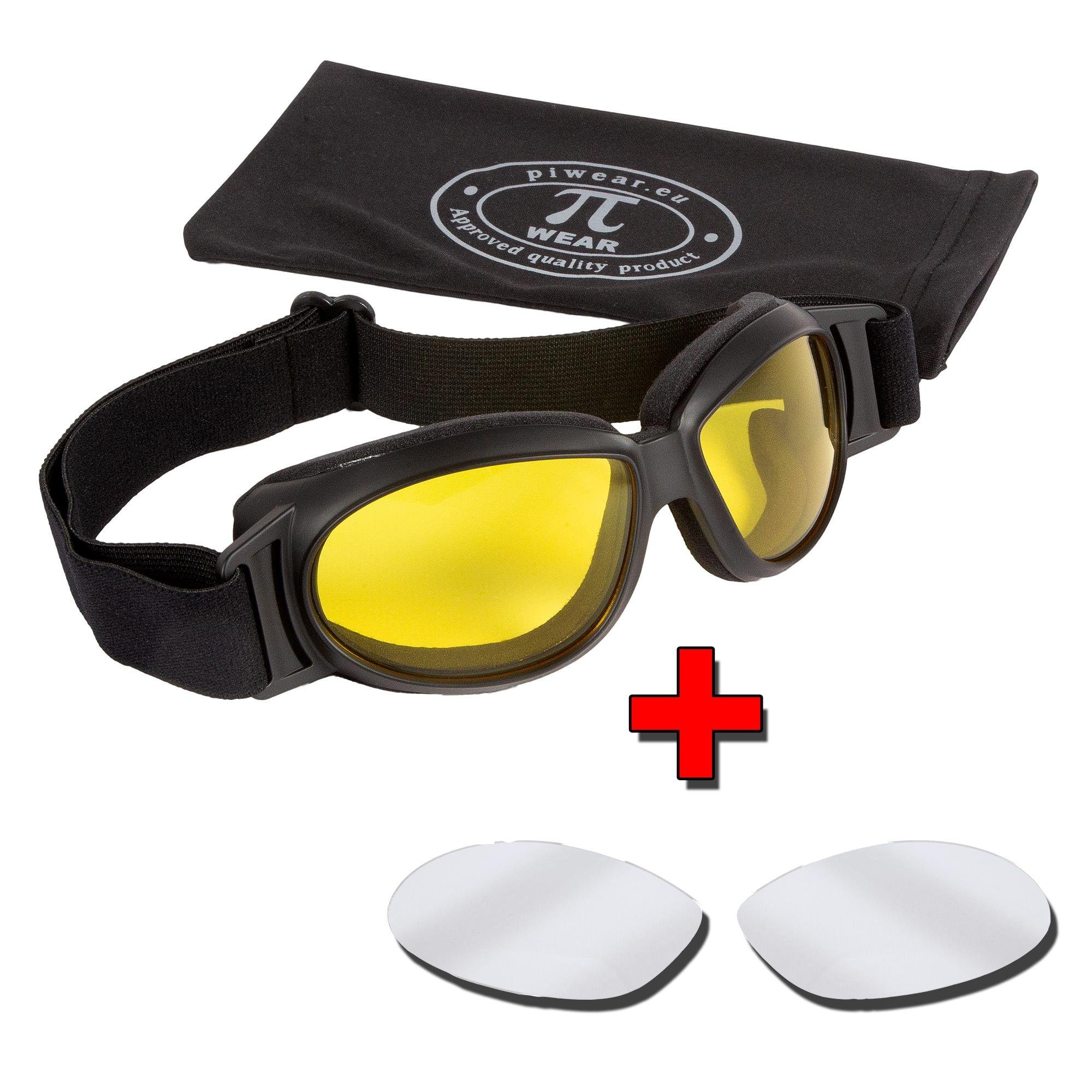 CLM / YT PiWear Motorradbrille PiWear Black YT Kit Hills