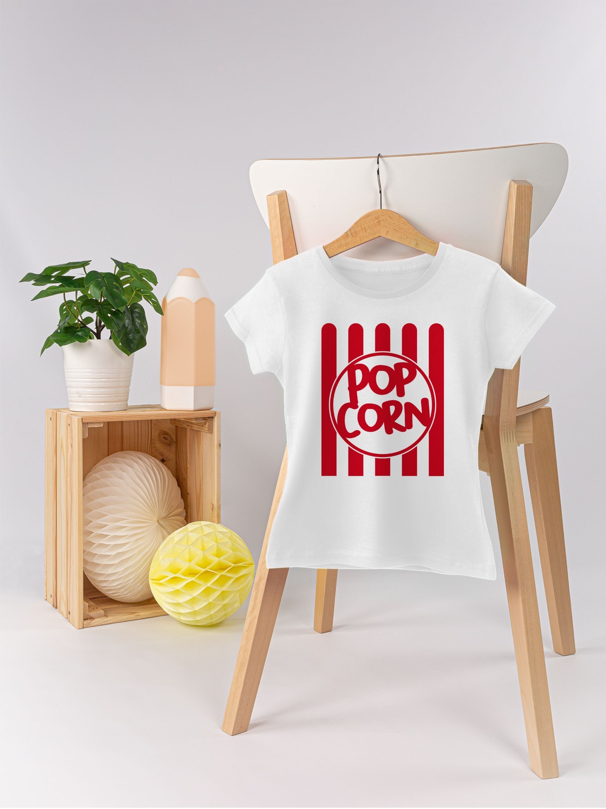 & 1 Popcorners Weiß Fasching Puffmais Popcorn Shirtracer Karneval T-Shirt Popkorn