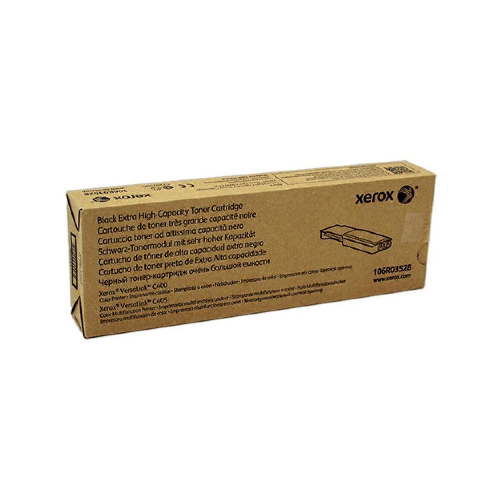 Xerox Tonerkartusche Xerox Toner C400 C405 Schwarz (106R03528) - Zubehör, (Kompatibel mit C400 und C405 Druckern), Hohe Kapazität bis 10,5k Seiten