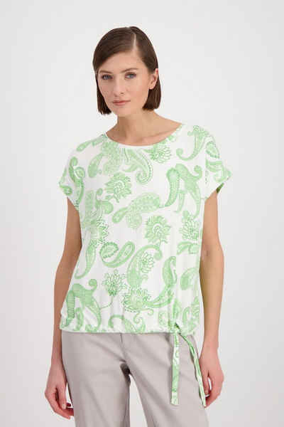 Monari T-Shirt Paisley Muster T Shirt mit Tunnelzug