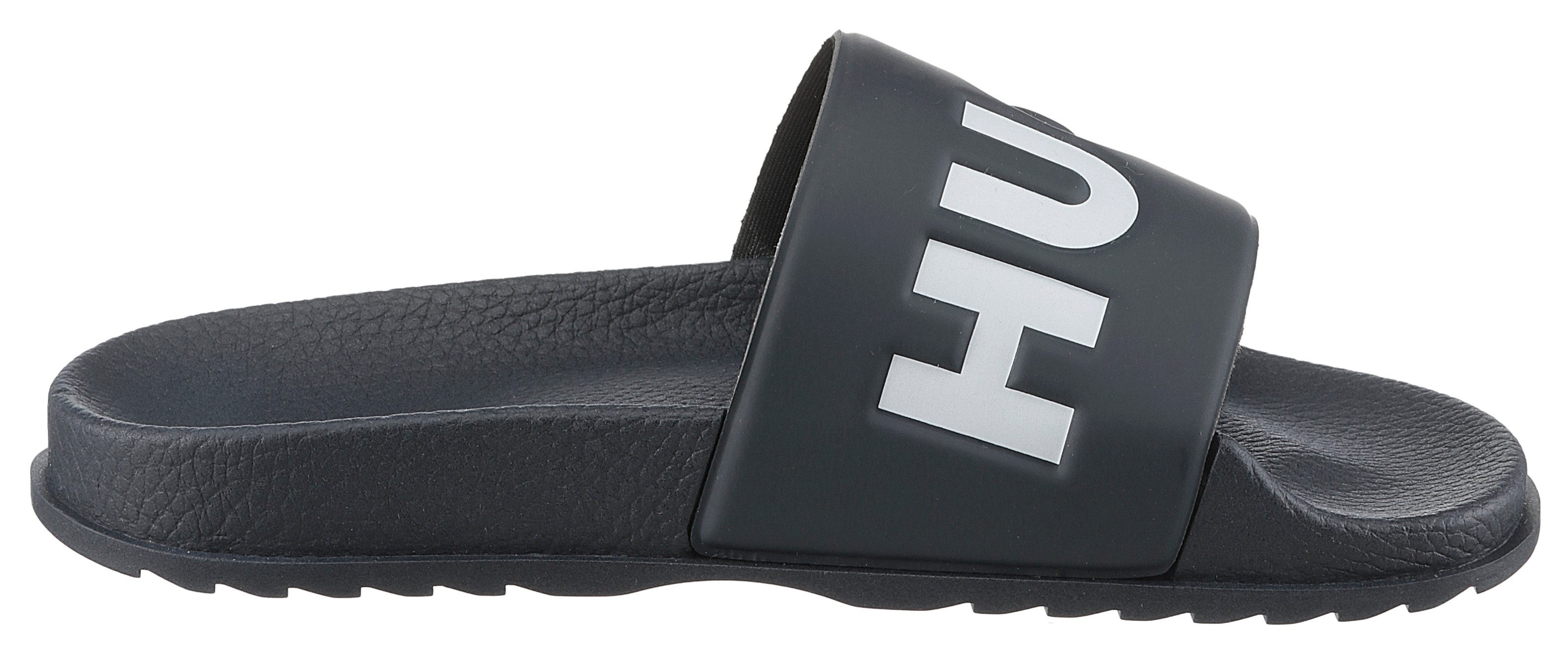 HUGO Match_It_Slid_rblg_N Badepantolette, Sommerschuh, Poolslides, Schlappen, mit HUGO-Logoschriftzug