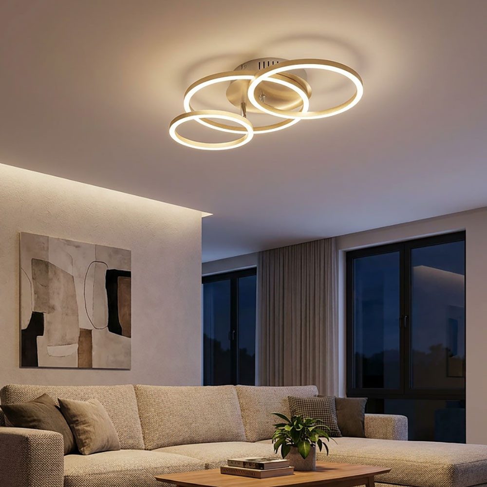 GLOBO LIGHTING LED Deckenleuchte, LED-Leuchtmittel fest verbaut, Warmweiß, Deckenleuchte Deckenlampe Schlafzimmerleuchte Esszimmer