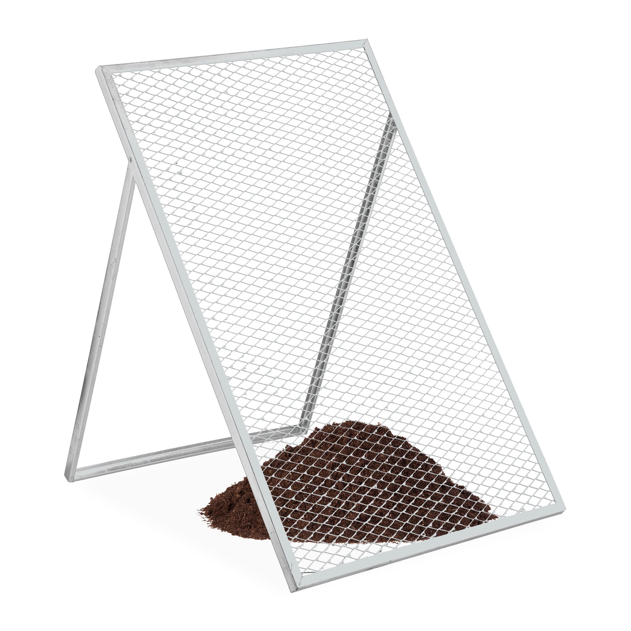 relaxdays Gartensieb Durchwurfsieb 100 x 60 cm, Stahl, (1-St., 20 x 40 mm), 40 x 20 mm