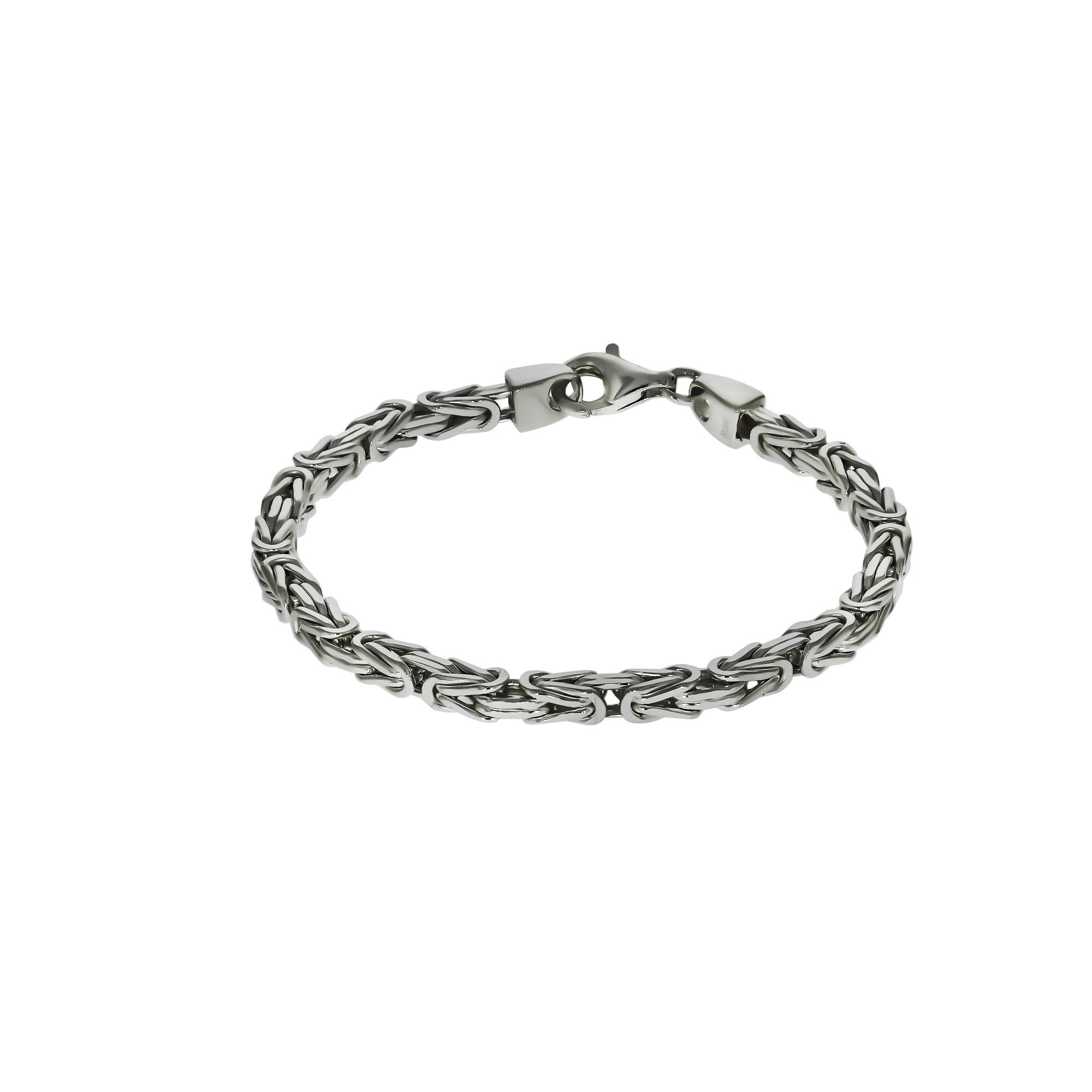 Zeeme Armband Silber 925 poliert Königskette 4mm breit