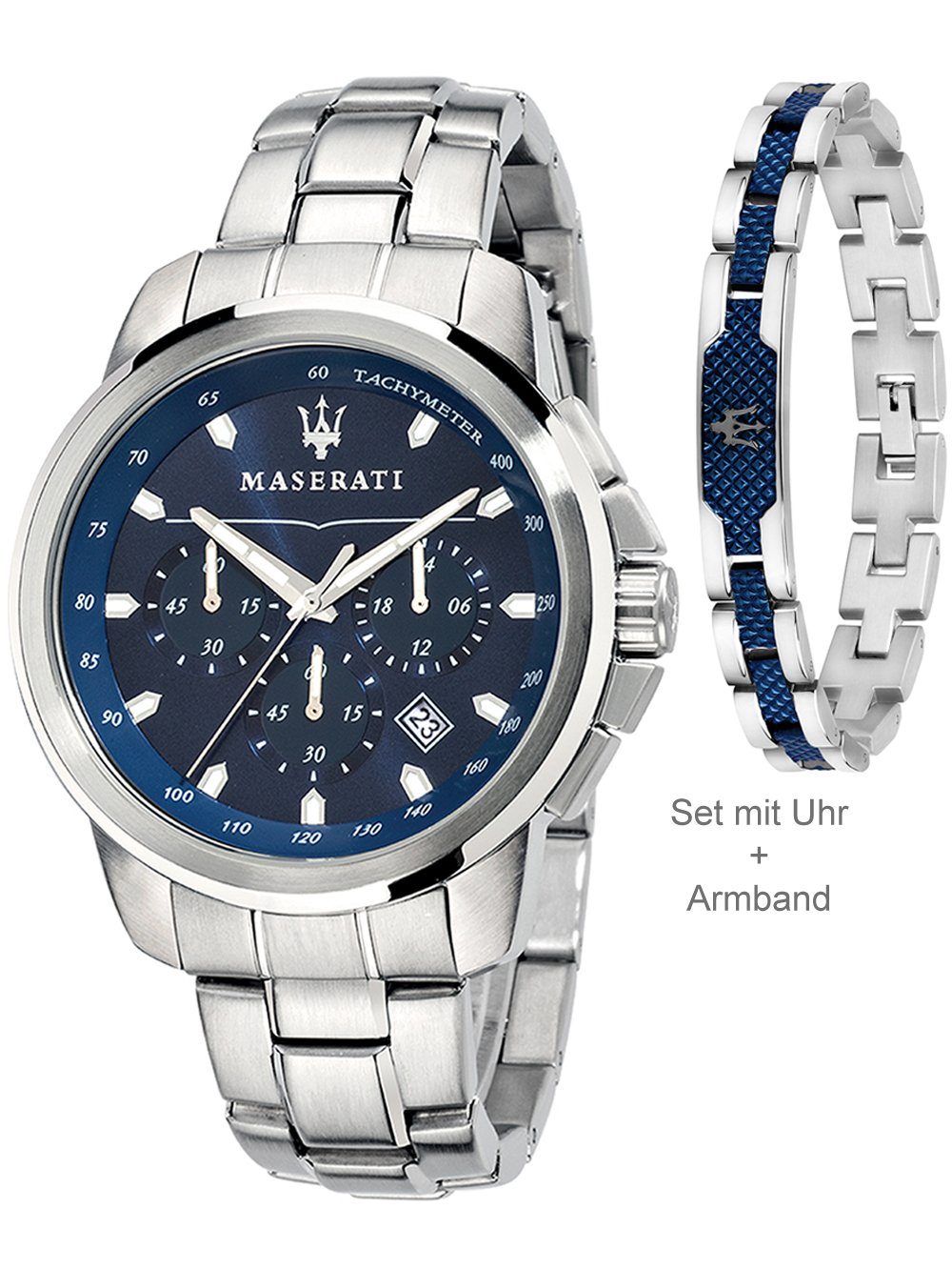 MASERATI Quarzuhr Maserati R8851121016 Successo Chronograph Herrenuhr 44mm günstig online kaufen