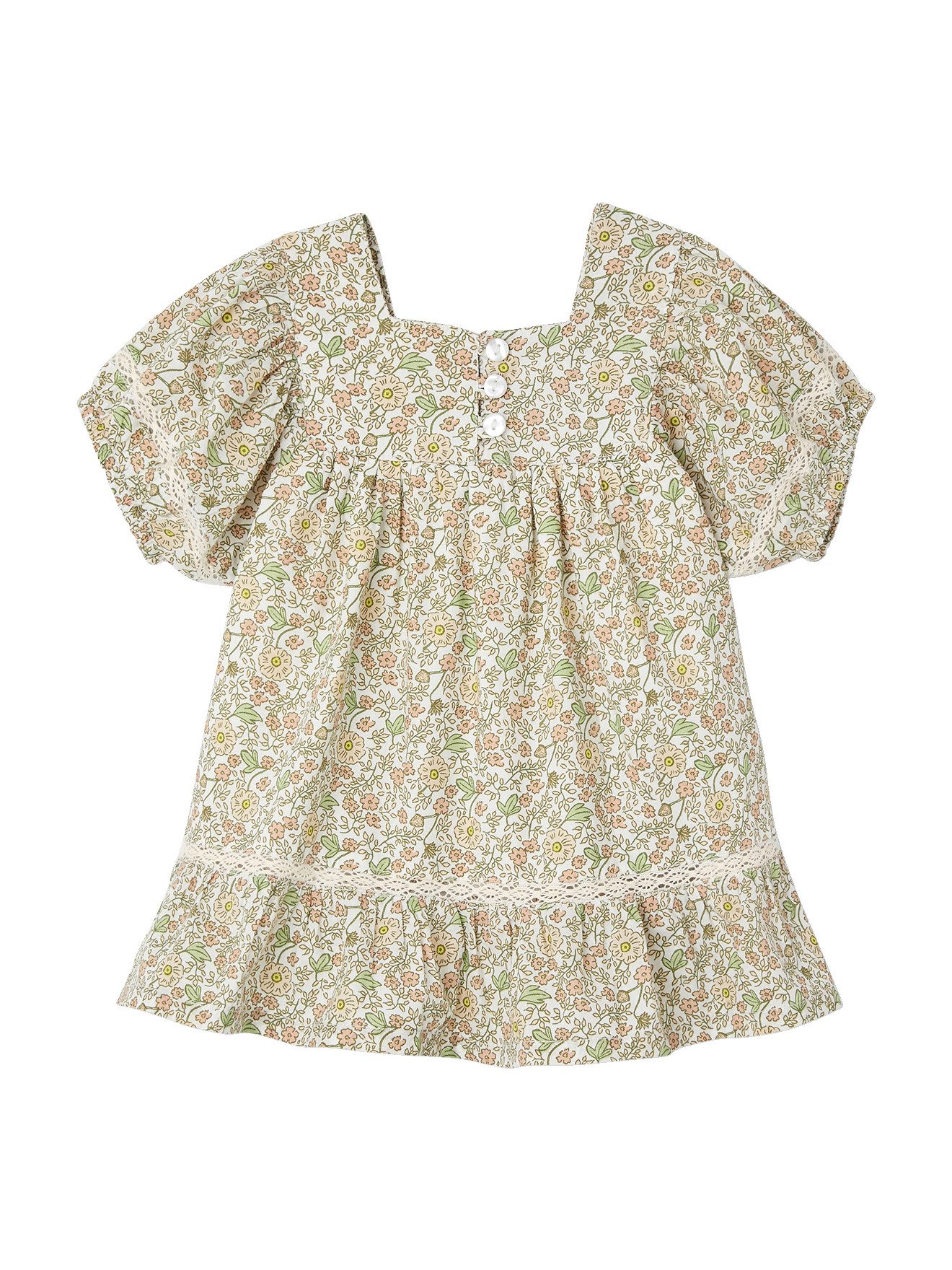 Minikleid Mädchen Baby Kleid mit Spitze