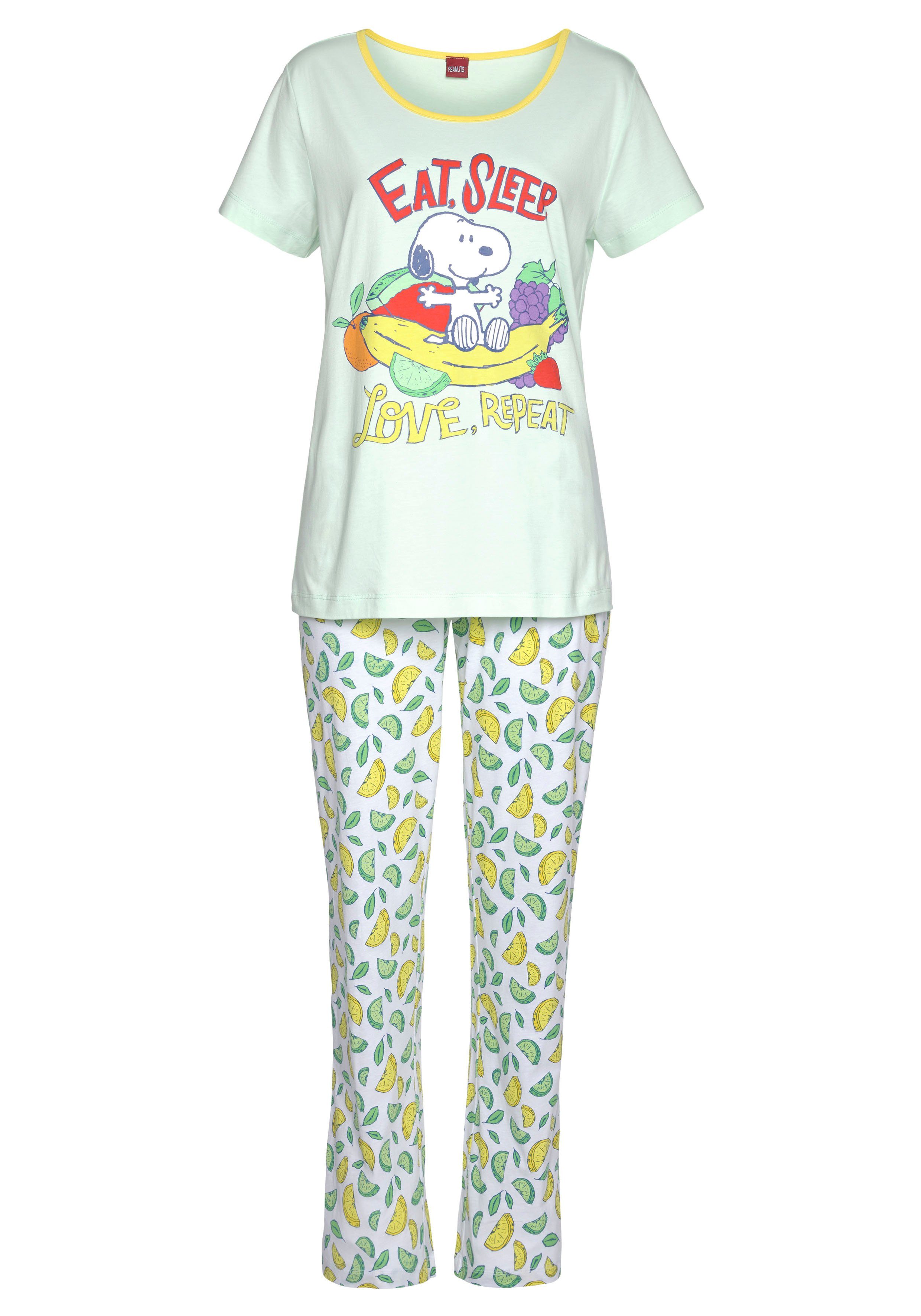 PEANUTS Pyjama (2 tlg) mit Snoopy-Print günstig online kaufen