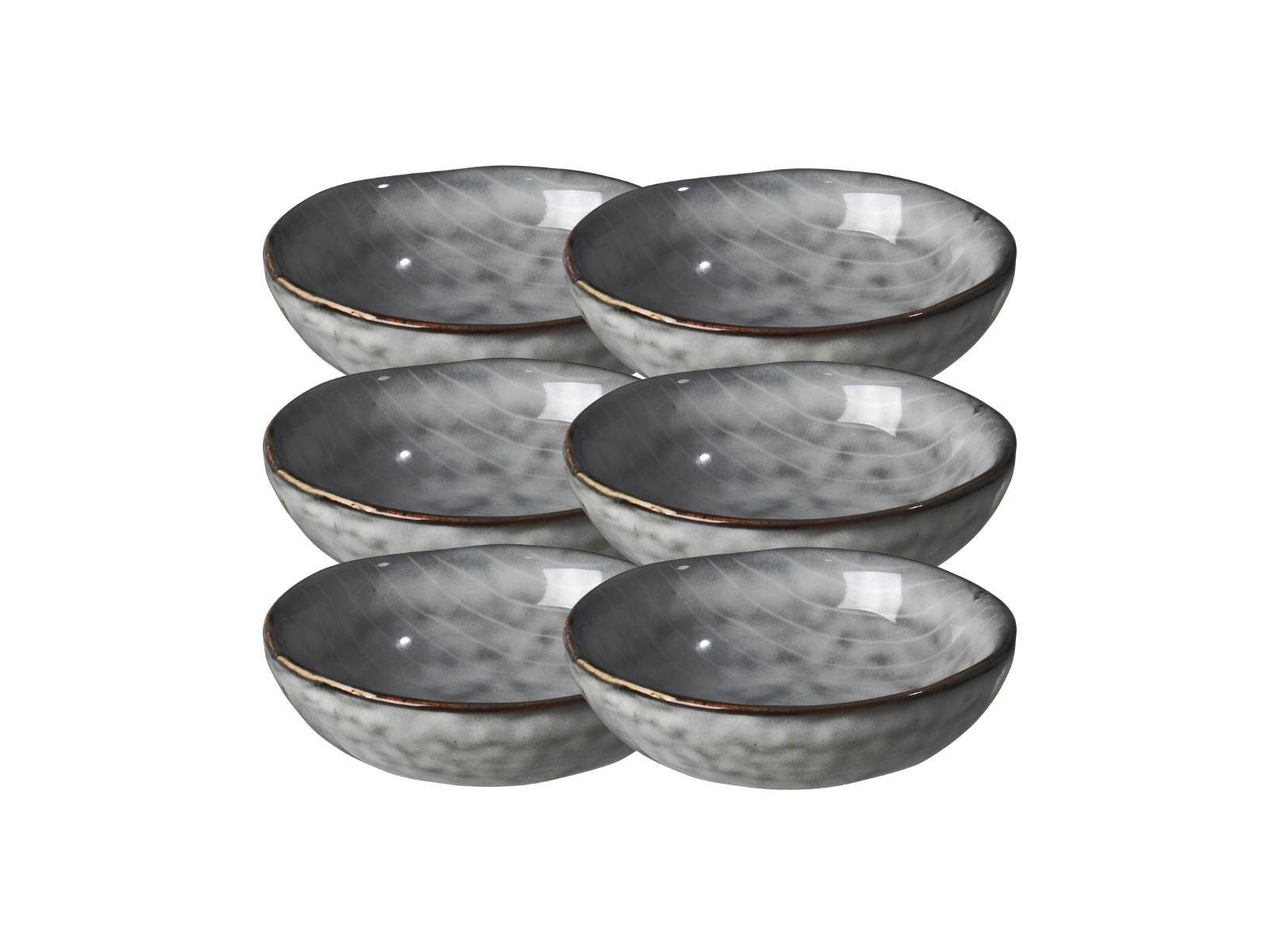 Broste Copenhagen Geschirr-Set NORDIC SEA Butterschale 7 x 2 cm Set6, Steinzeug