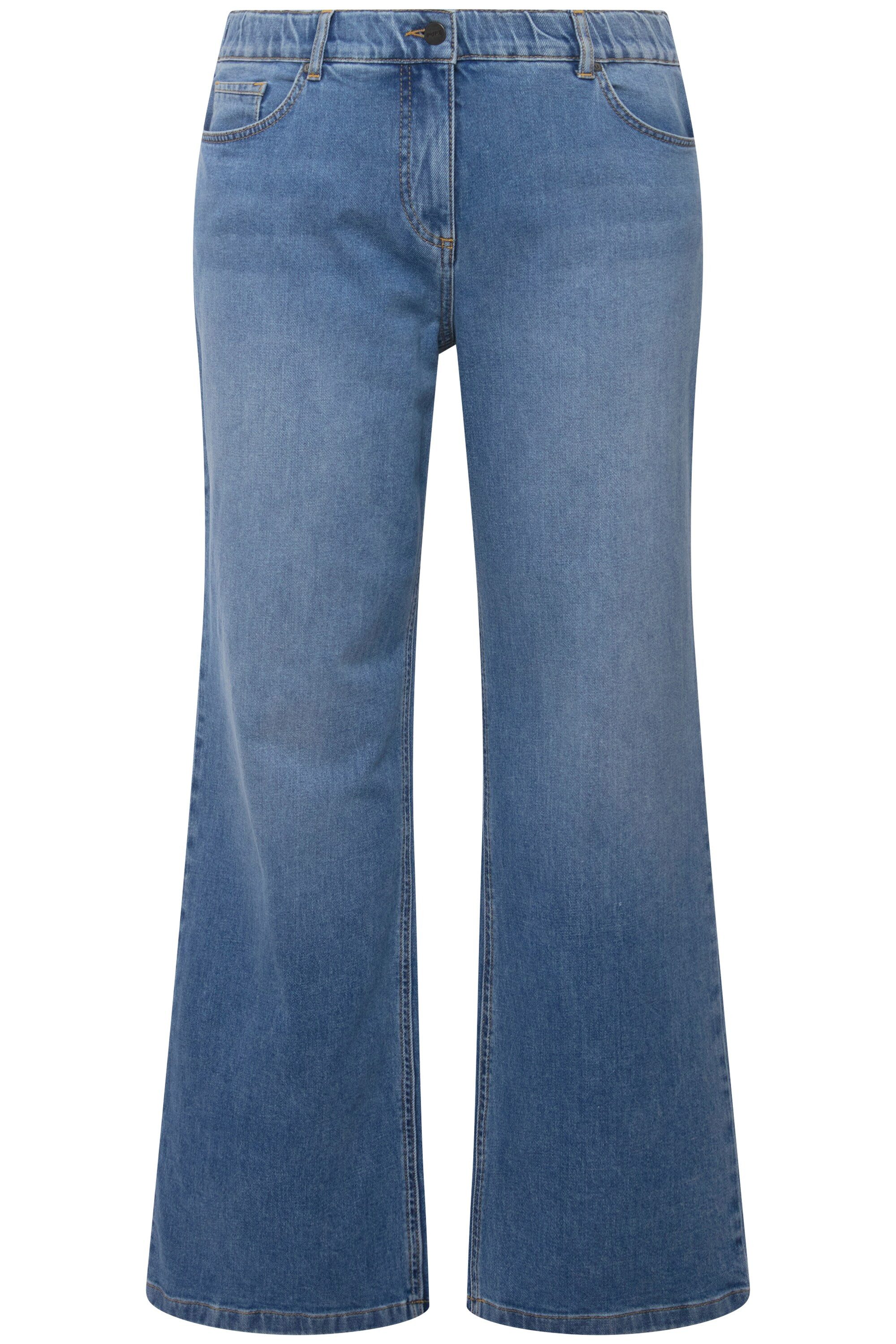 Ulla Popken Regular-fit-Jeans Marlenejeans Mary weites Bein Komfortbund Bestseller – Bild 2 von 5