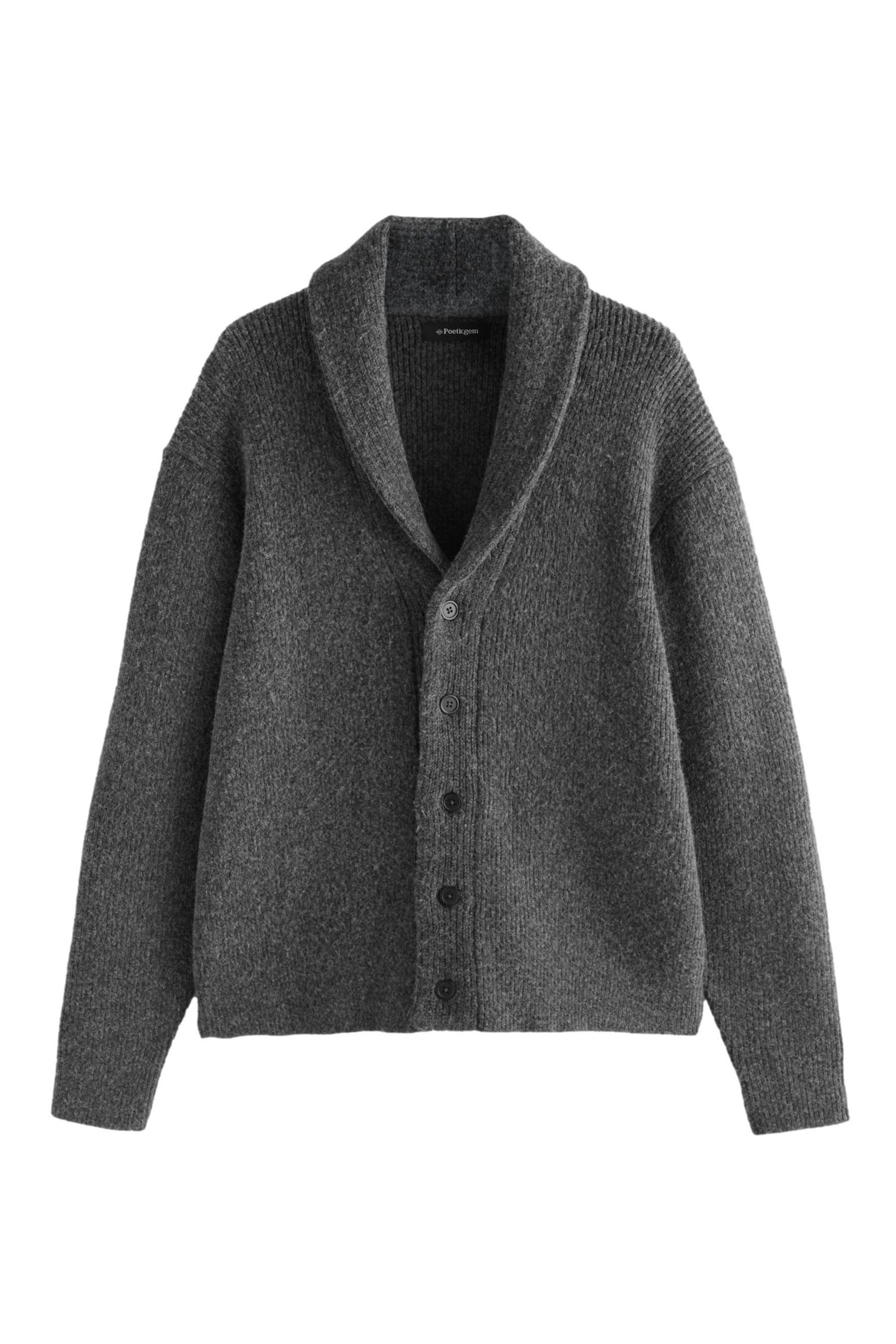Strickjacke Relaxed Fit Strickjacke mit Schalkragen