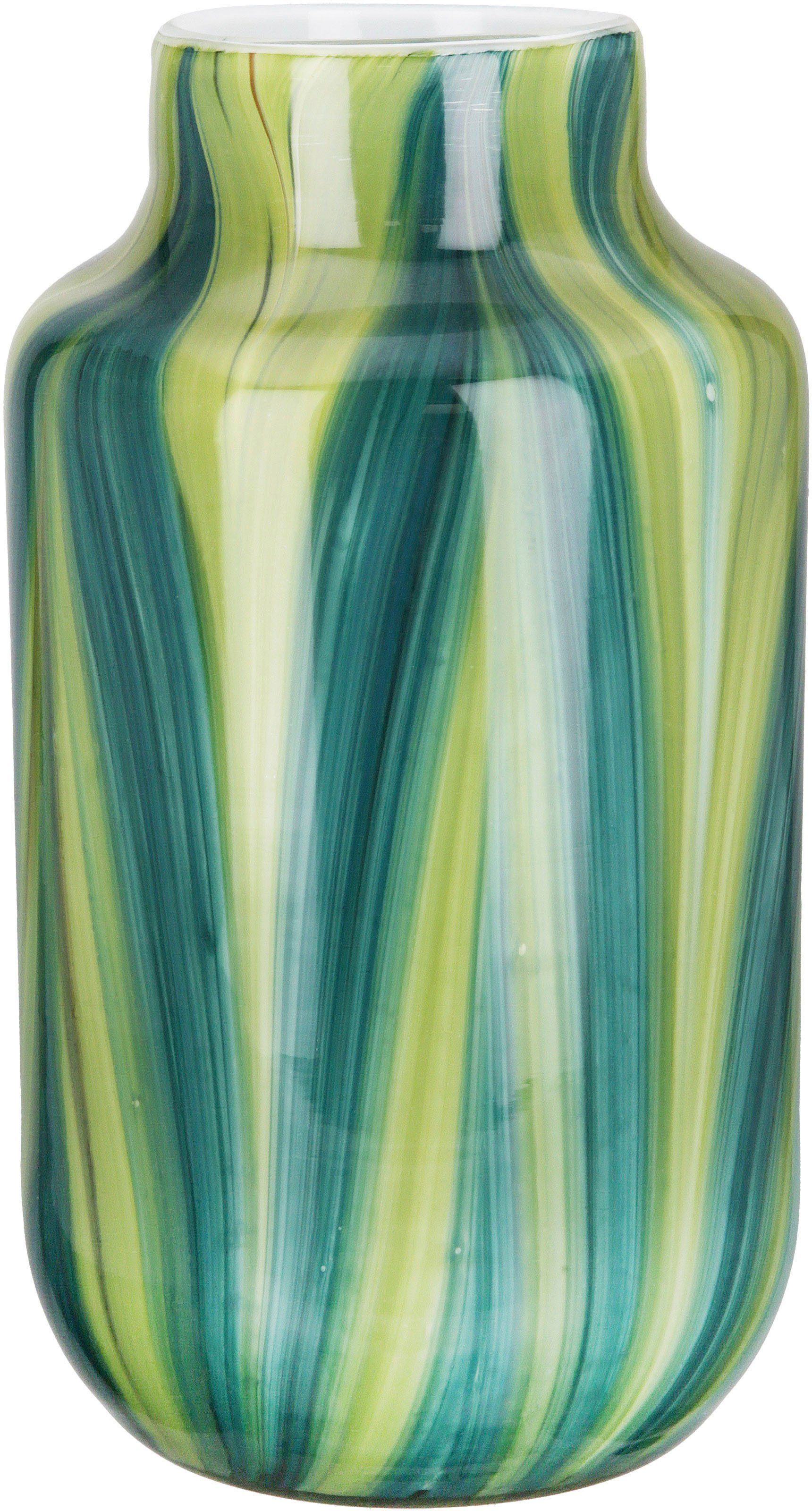 Vase Verdo, ca. Höhe Blumenvase cm aus Glas, GILDE (1 Tischvase dekorative 30 St),