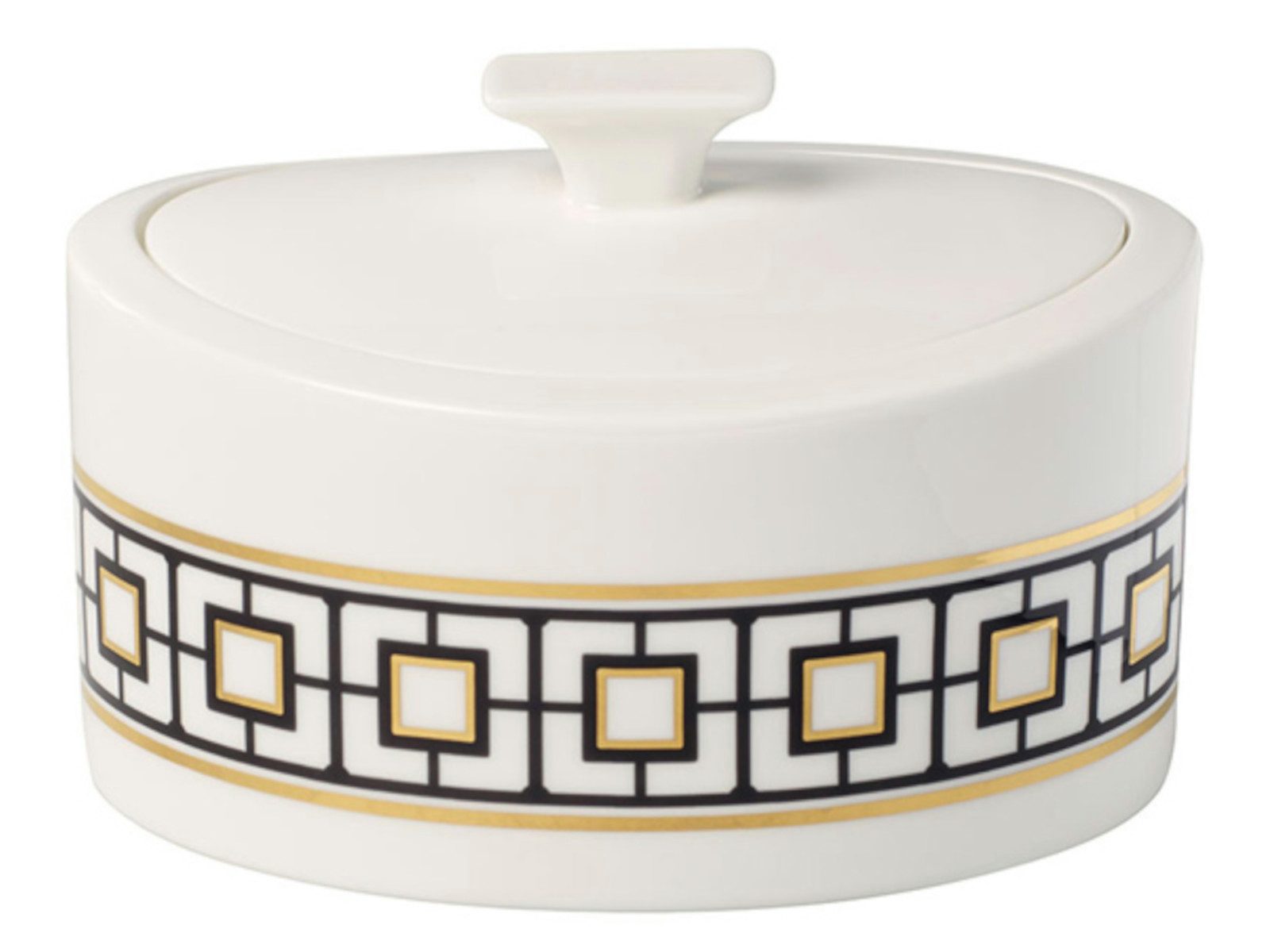 Villeroy & Boch Vorratsdose Signature Metrochic Porzellandose 16 x 13 x 10 cm, Premium Bone Porcelain