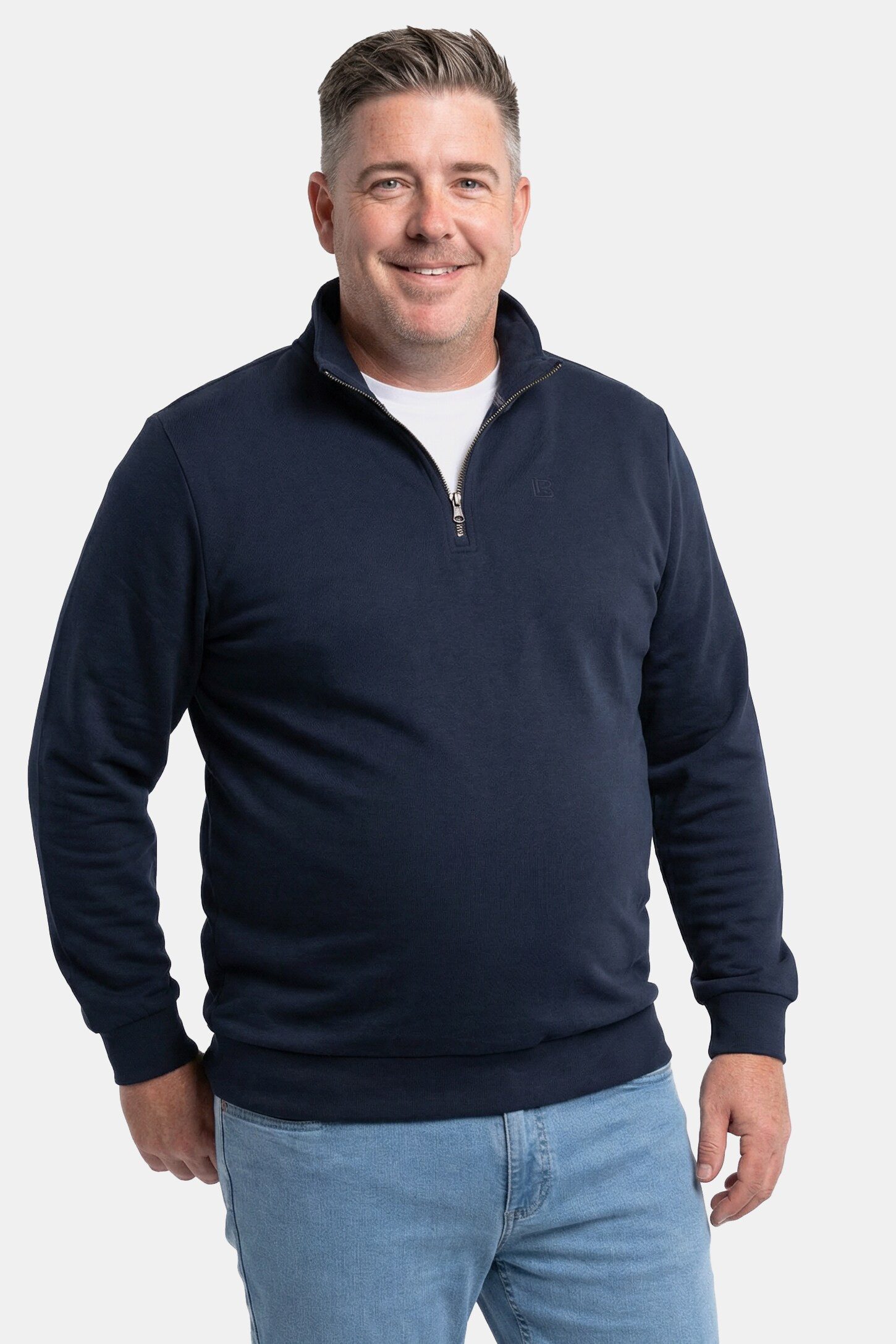 Boston Park Sweatshirt Boston Park Troyer Sweat Stehkragen mit Zipper günstig online kaufen