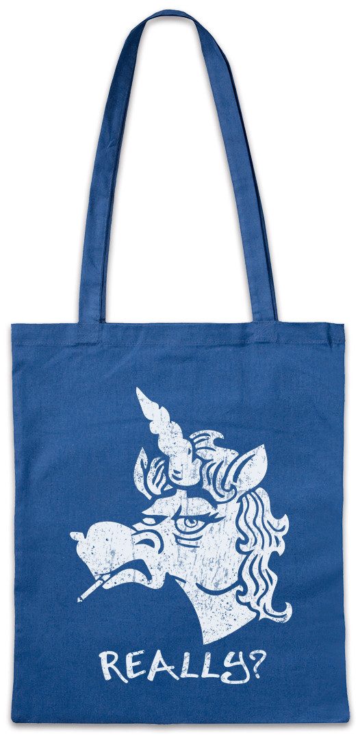 Beuteltasche Grumpy Unicorn Stofftasche Einhorn Comic Anime Regenbogen Rainbow Cute