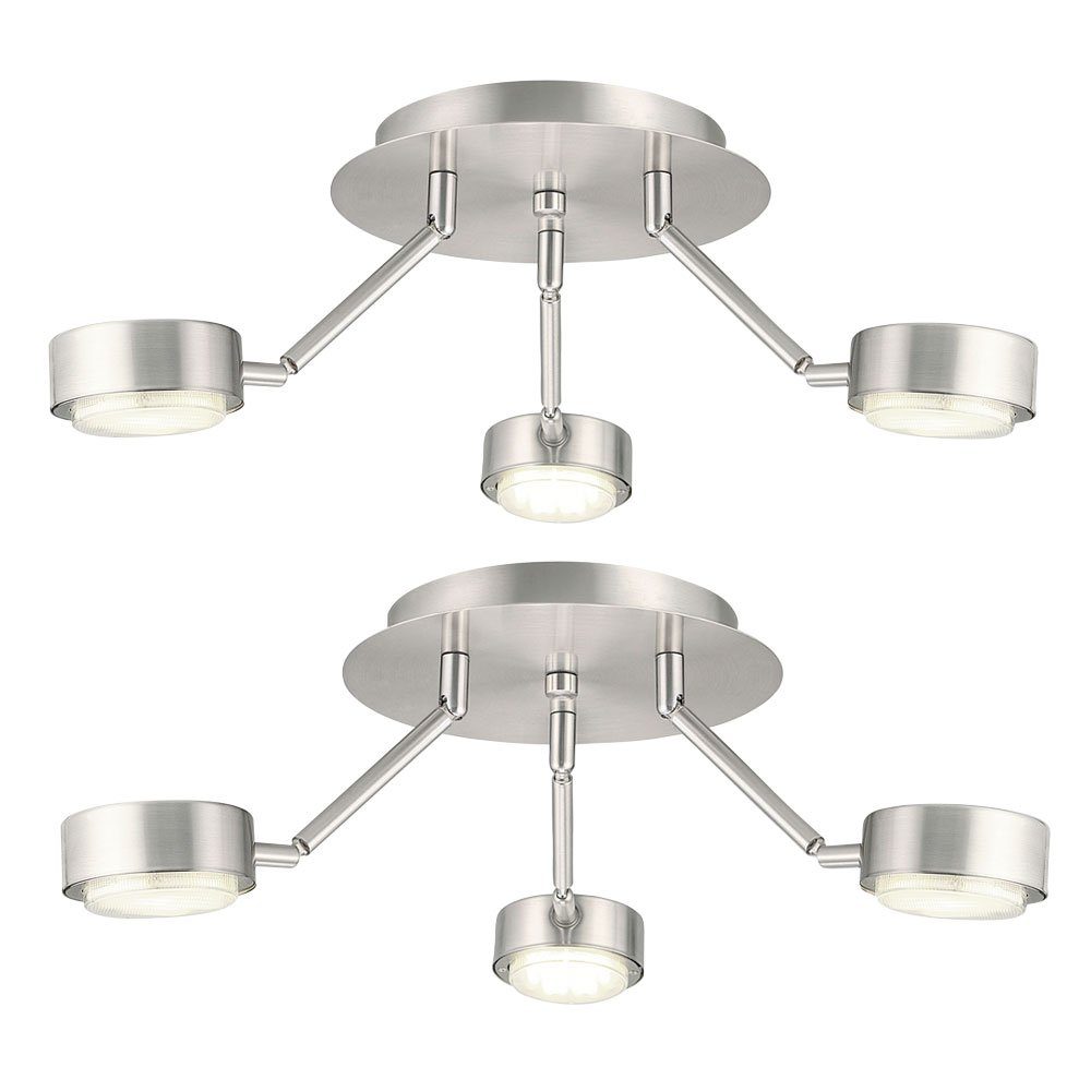 etc-shop LED Deckenleuchte, Leuchtmittel nicht inklusive, Deckenleuchte 3 Flammig Deckenlampe Strahler schwenkbar Spotleuchte