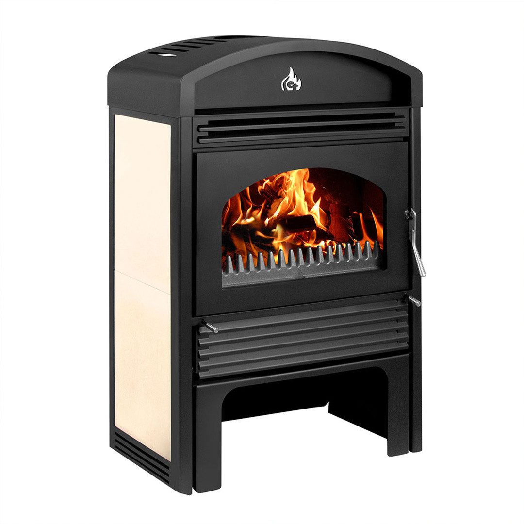 Bruno Kaminofen Kaminofen wasserführend Valencia beige, 18 kW