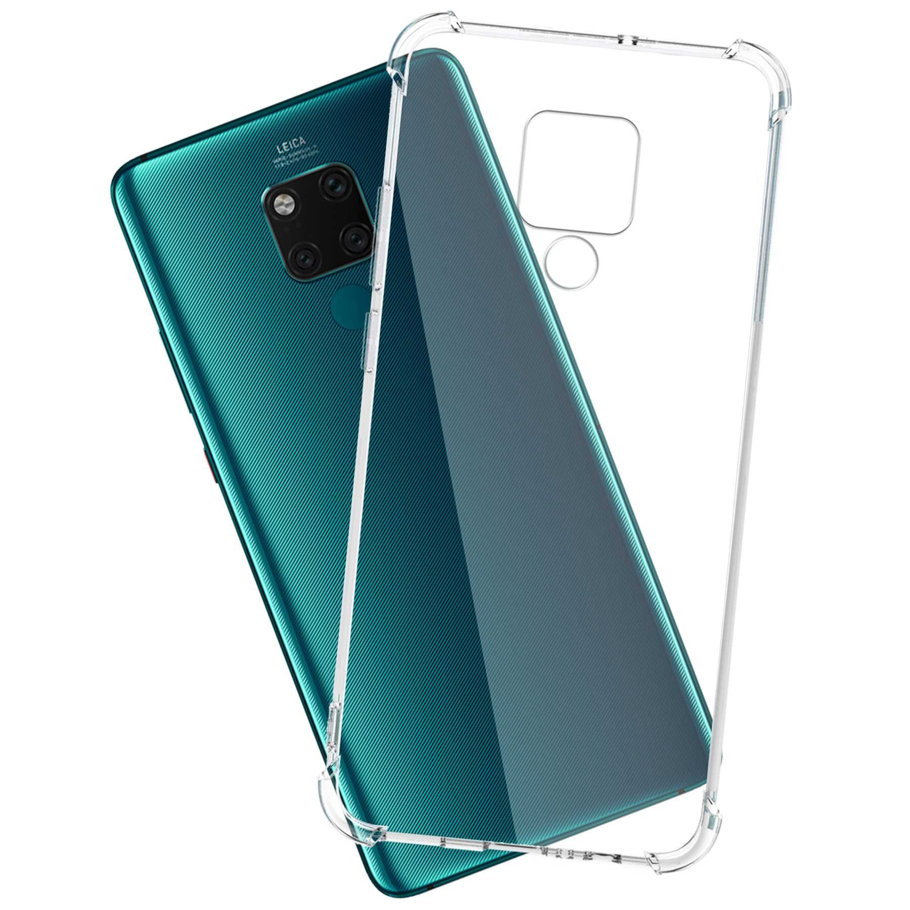 mtb more energy Smartphone-Hülle Clear Armor Case für Huawei Mate 20 X / 20 X 5G (7.2), Transparente TPU Schutzhülle Case Backcover mit Anti-Shock Verstärkung