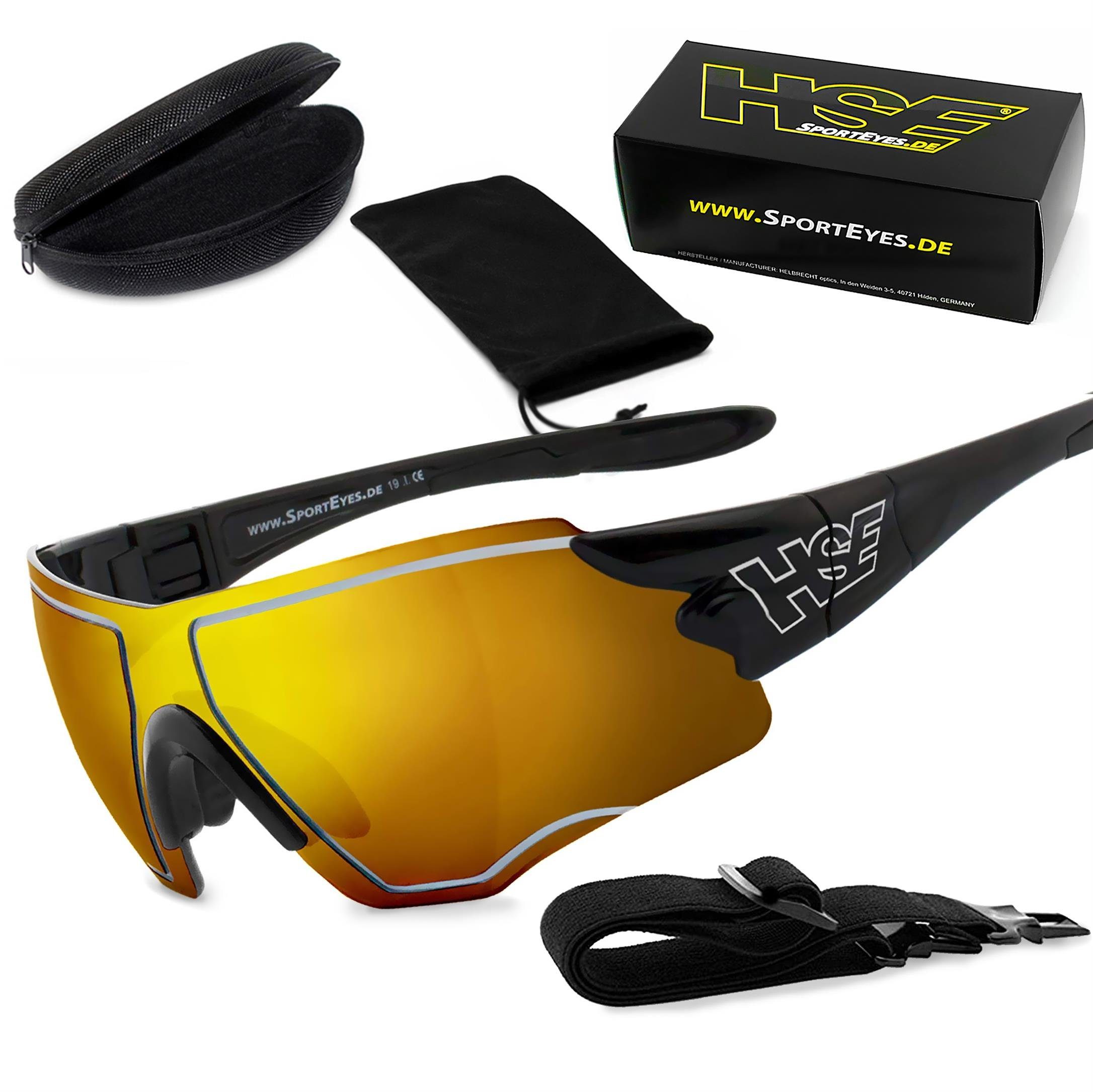 HSE - SportEyes Sportbrille SPEEDWULF, Steinschlagbeständig durch Kunststoff-Sicherheitsglas