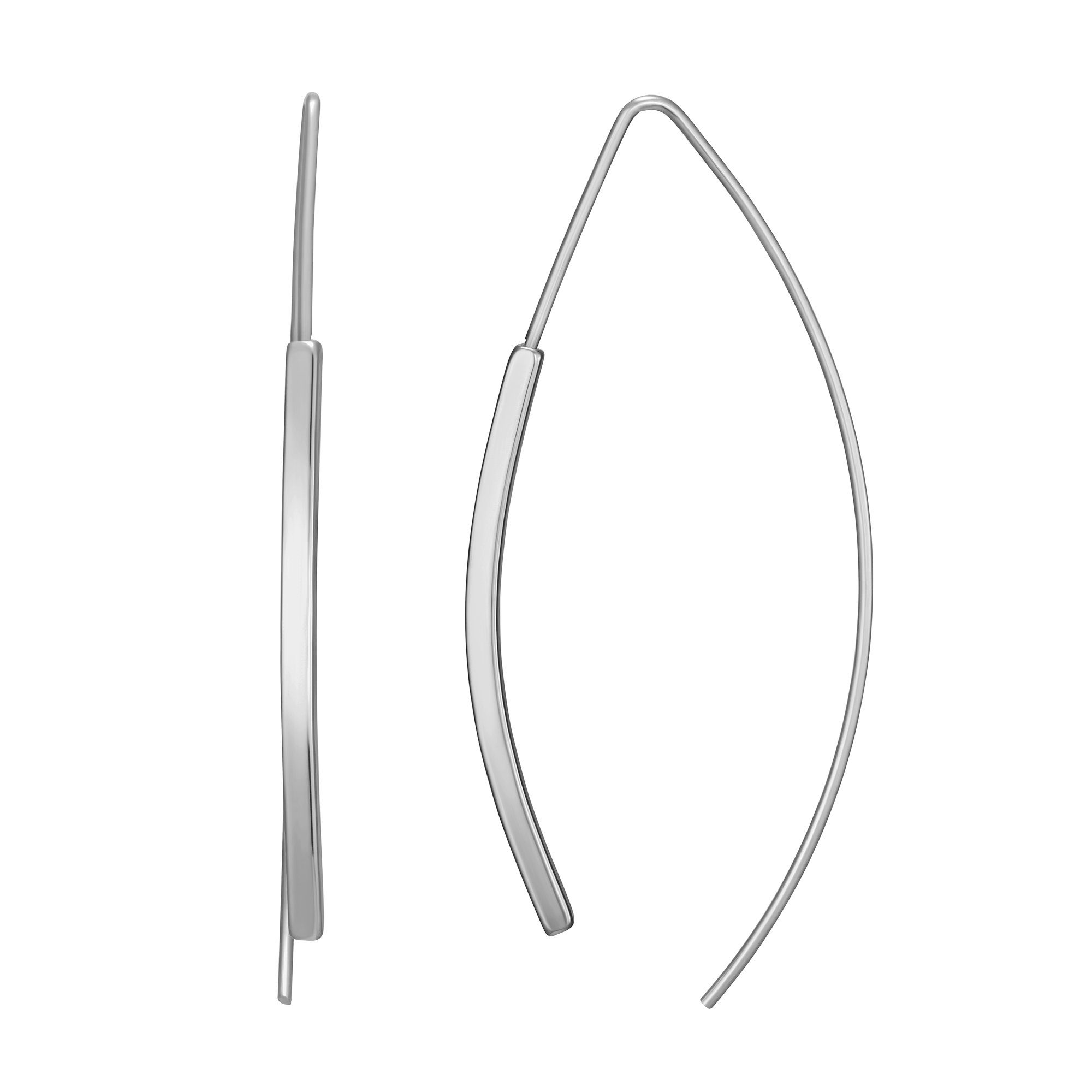 Heideman Paar Ohrstecker Longa poliert (Ohrringe, inkl. Geschenkverpackung), Paar Creolen mit Clip