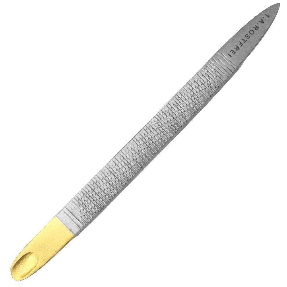 May Saphir-Nagelfeile Nagelfeile aus Metall mit Nagelhautschieber feines Modell