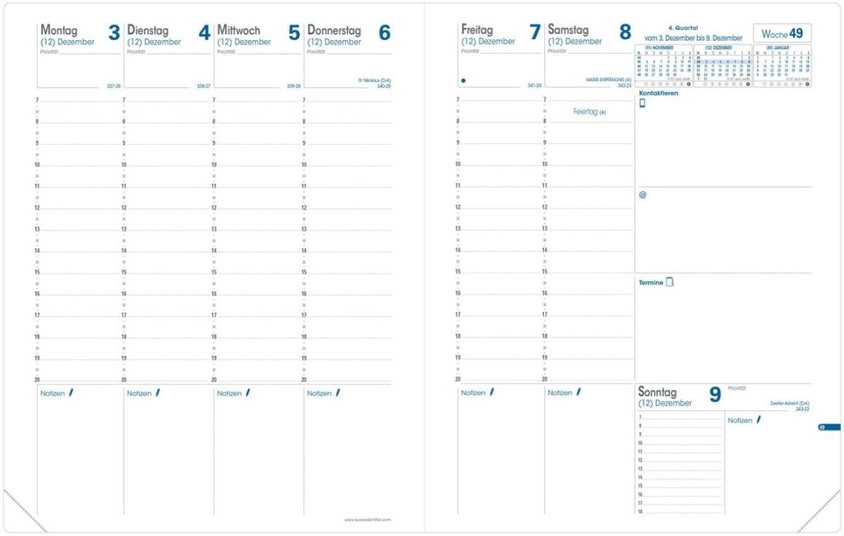 Buchkalender Buchkalender Trinote 18x24cm Soho rot 2026