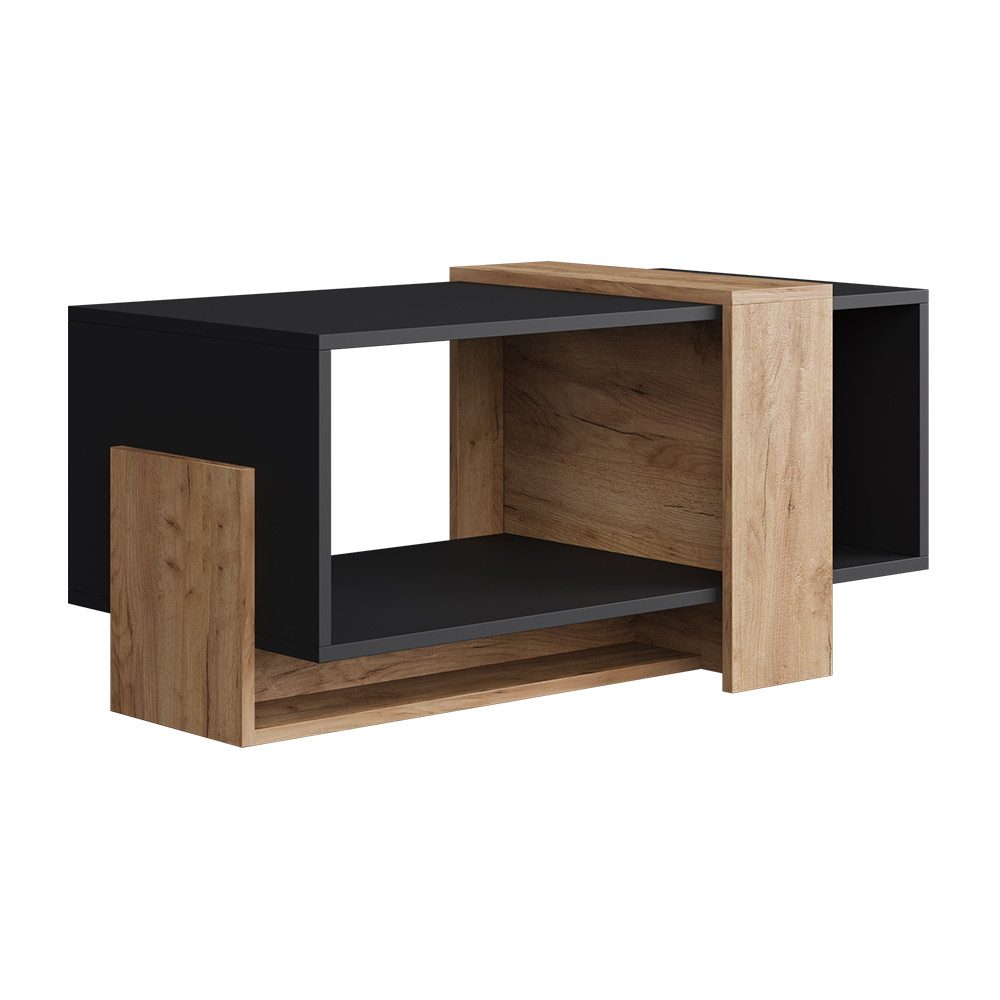 Vicco Couchtisch Aven, Anthrazit/Goldkraft Eiche, 91.8 x 49 cm günstig online kaufen