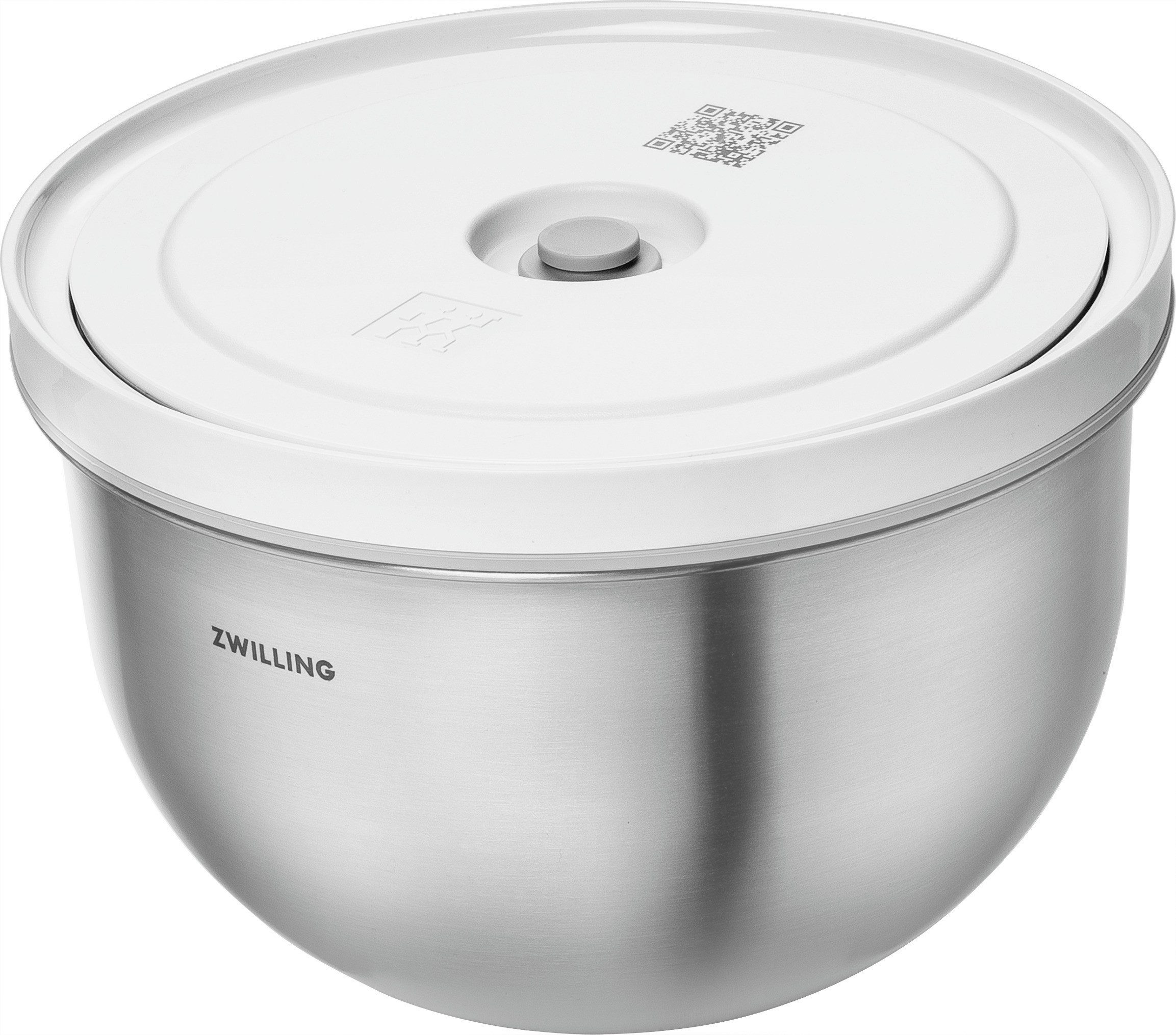 Zwilling Aufbewahrungsschüssel Fresh & Save BOWLS, Edelstahl, (2-tlg., Schüssel inkl. Deckel), Vakuumschüssel M / 18 cm, Edelstahl