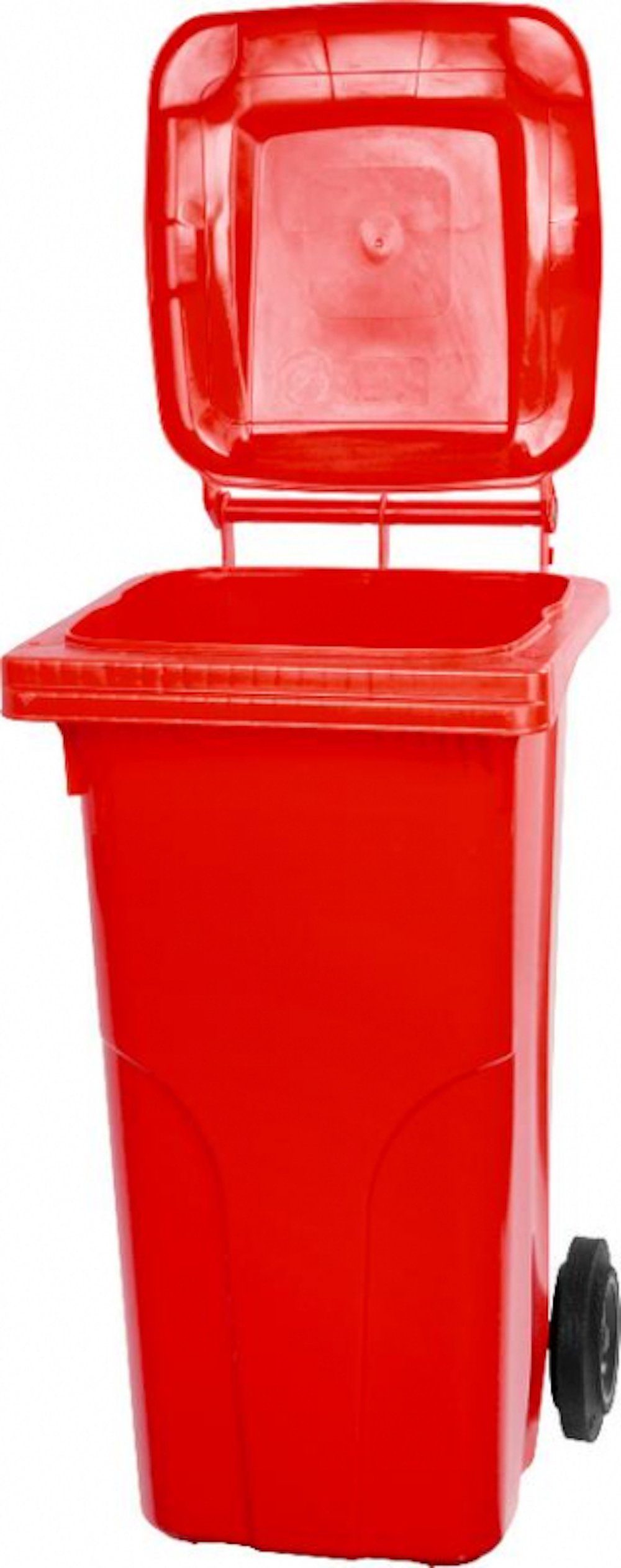 Mülltonne MGB Rot 120 Liter HDPE-Kunststoff PROREGAL® Gelb Mülltrennsystem