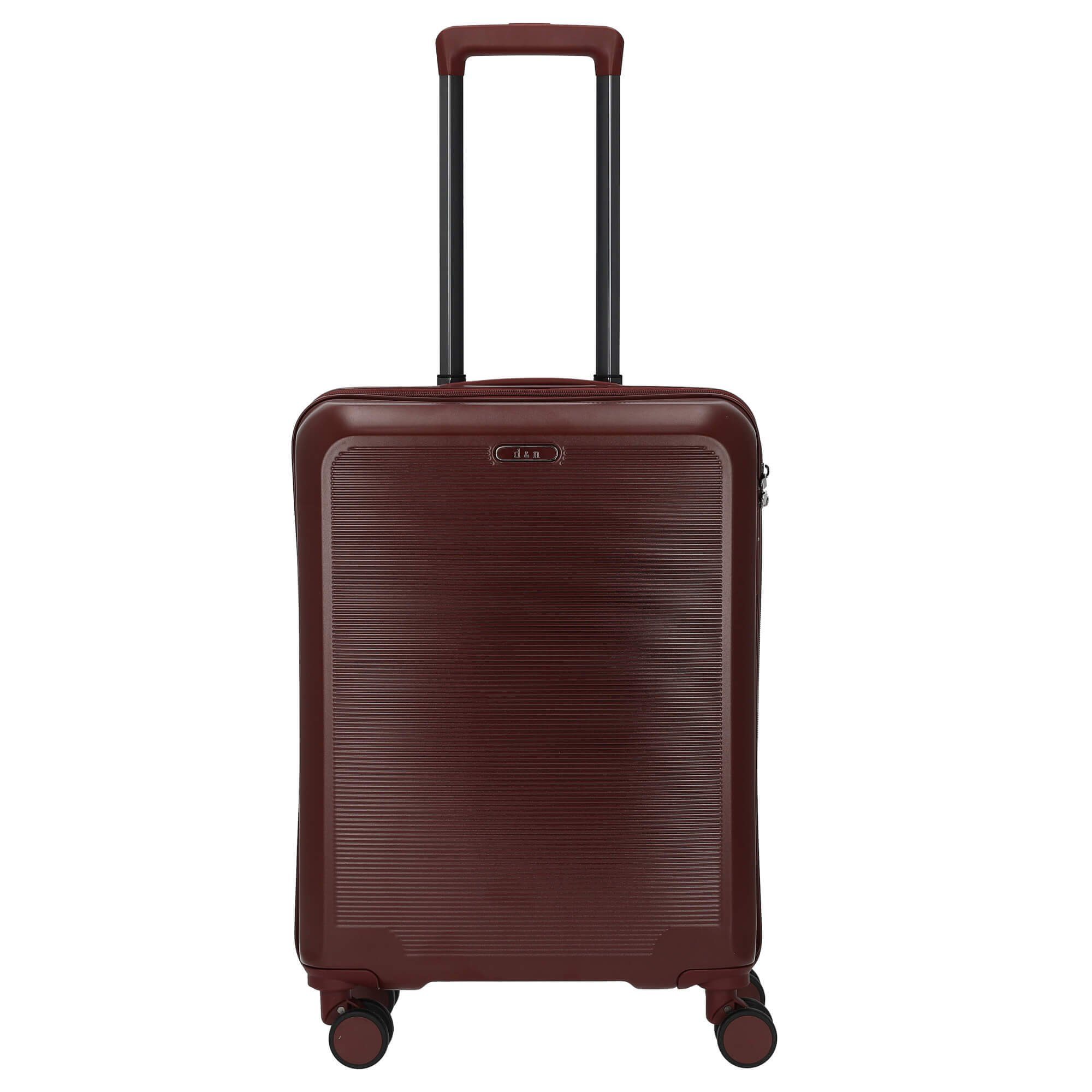 - Rollen S bordeaux 55 2500 D&N Travel Handgepäck-Trolley 4-Rollen-Kabinentrolley 4 cm, Line Rollen