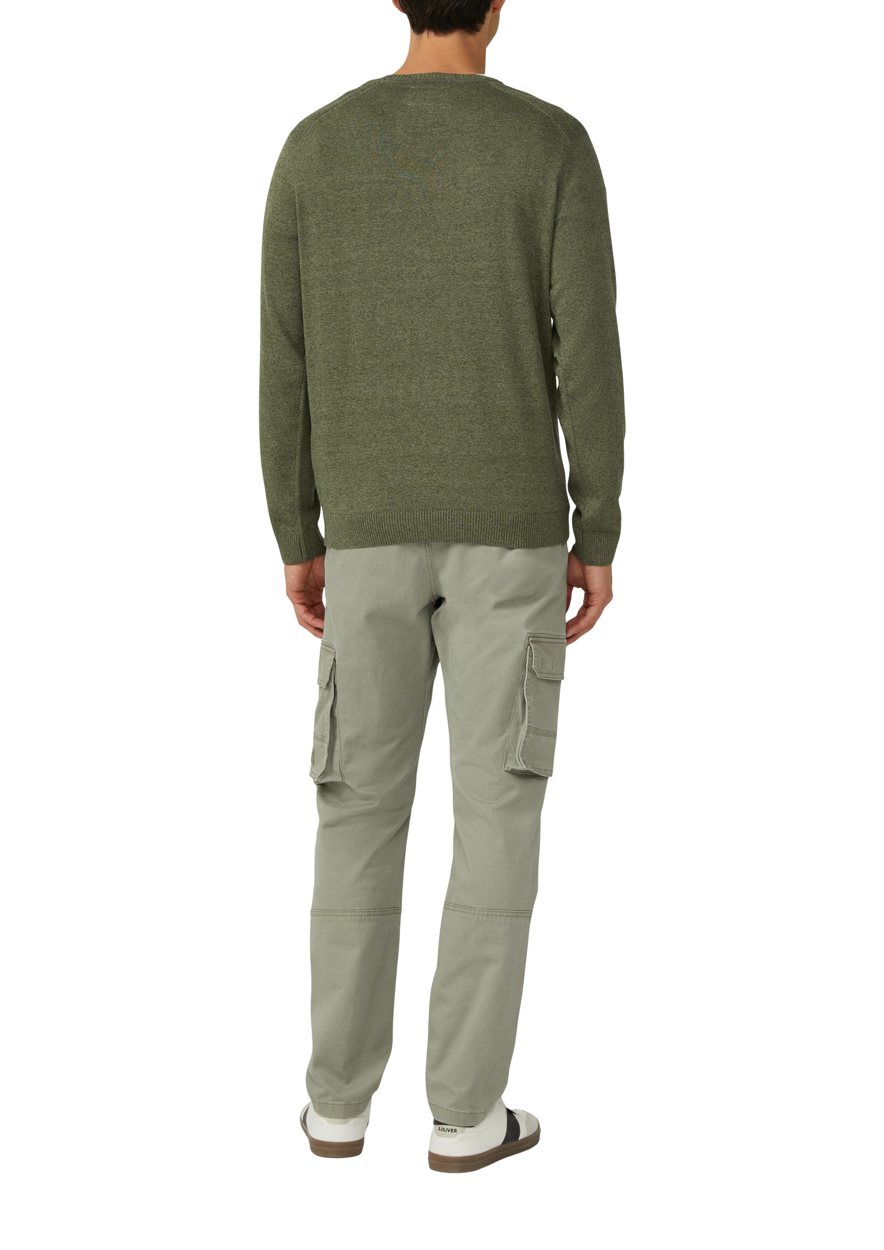 s.Oliver Rundhalspullover mit Logo Stickerei