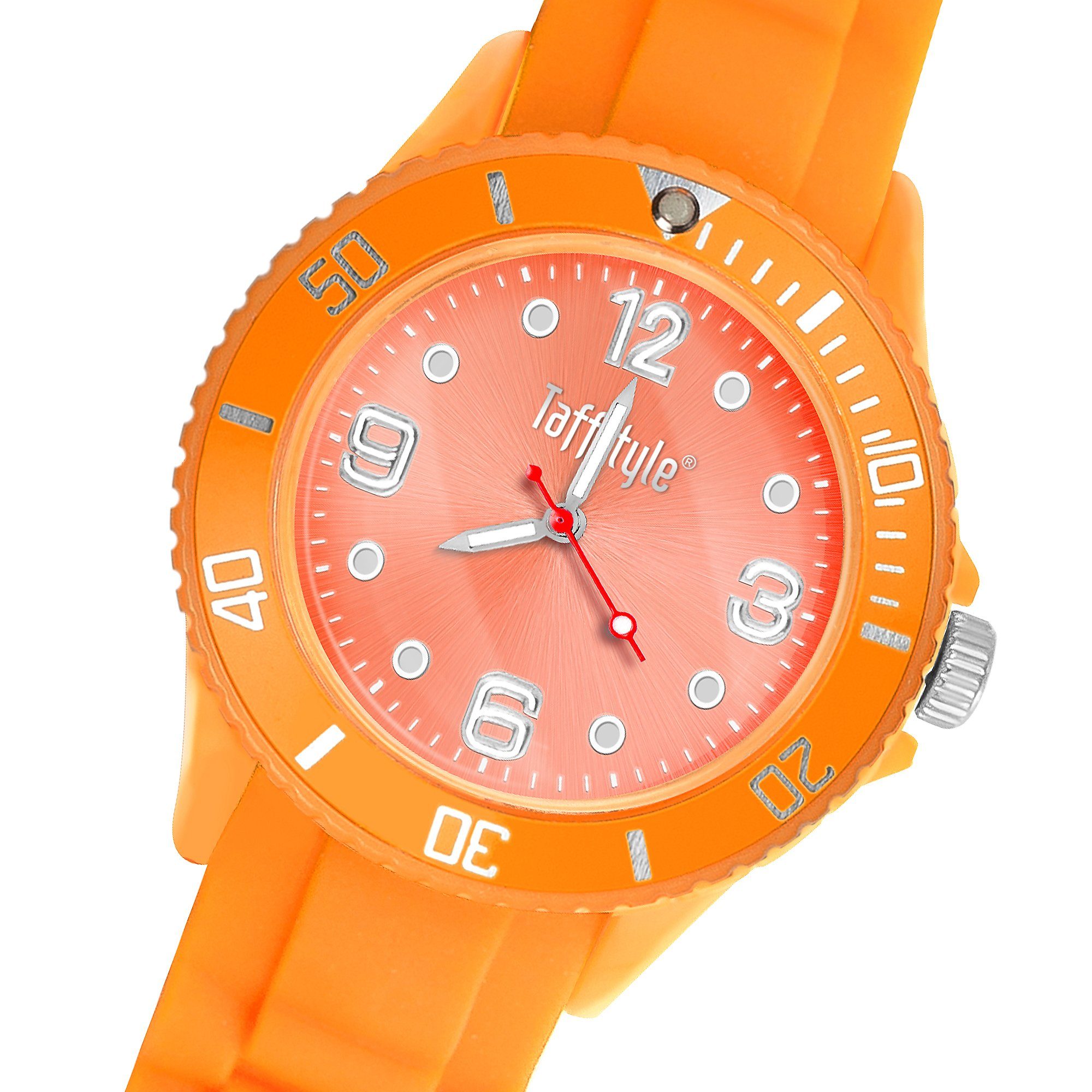 Taffstyle Quarzuhr Armbanduhr Silikon Analog Quarz Farbige Sport Uhr, Sportuhr Damenuhr Silikonuhr Kinderuhr Herrenuhr Bunt Gummi Armband – Bild 2 von 4