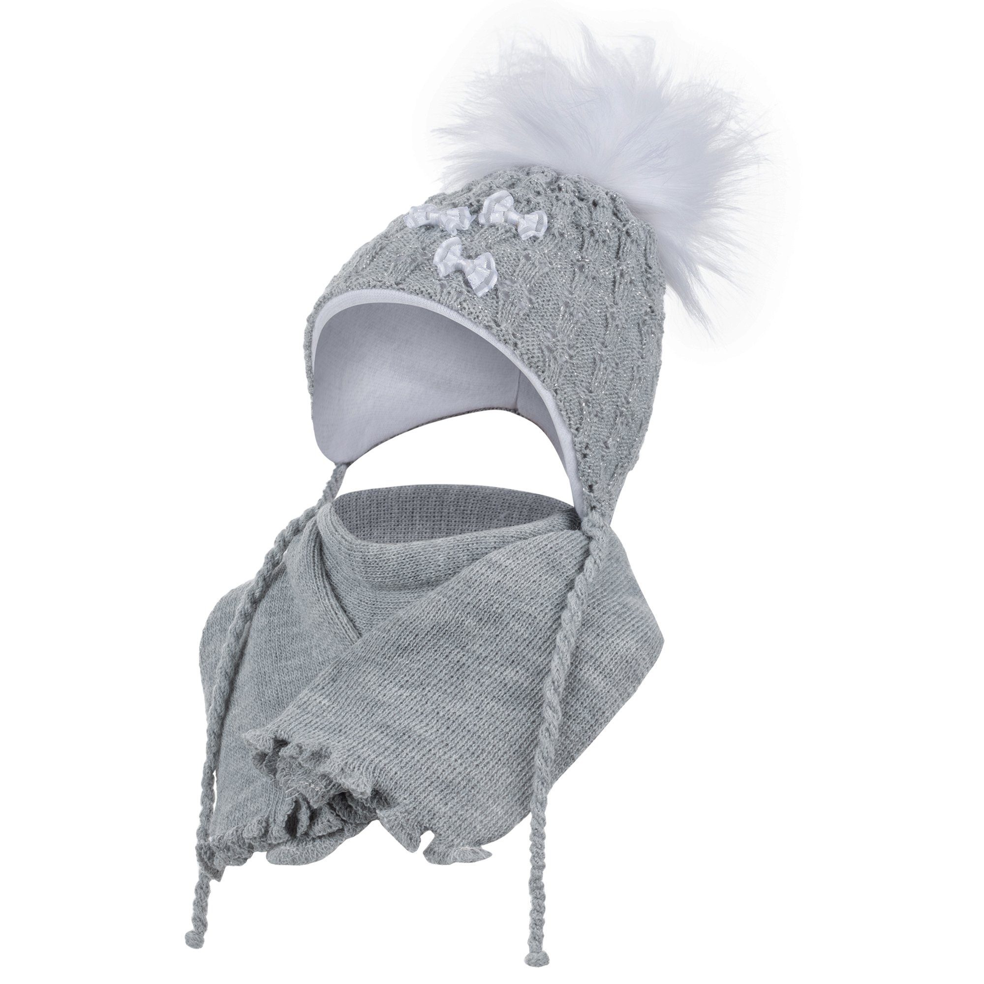 SMARILLA Mütze & Schal Strickmütze Bindemütze Wintermütze Babymütze Strickschal Bindebänder mehr