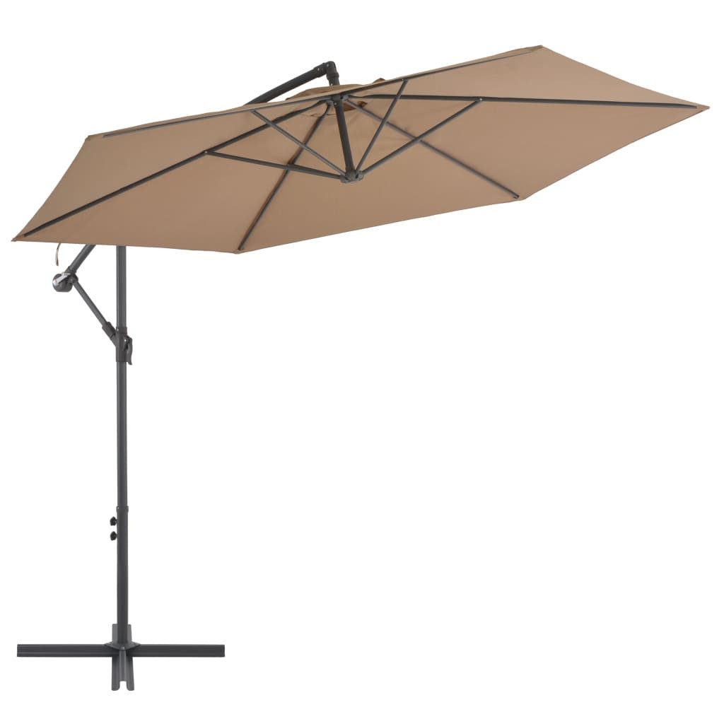 Thumbnail - vidaXL Ampelschirm, Sonnenschirm mit Alu-Mast 300 cm Taupe