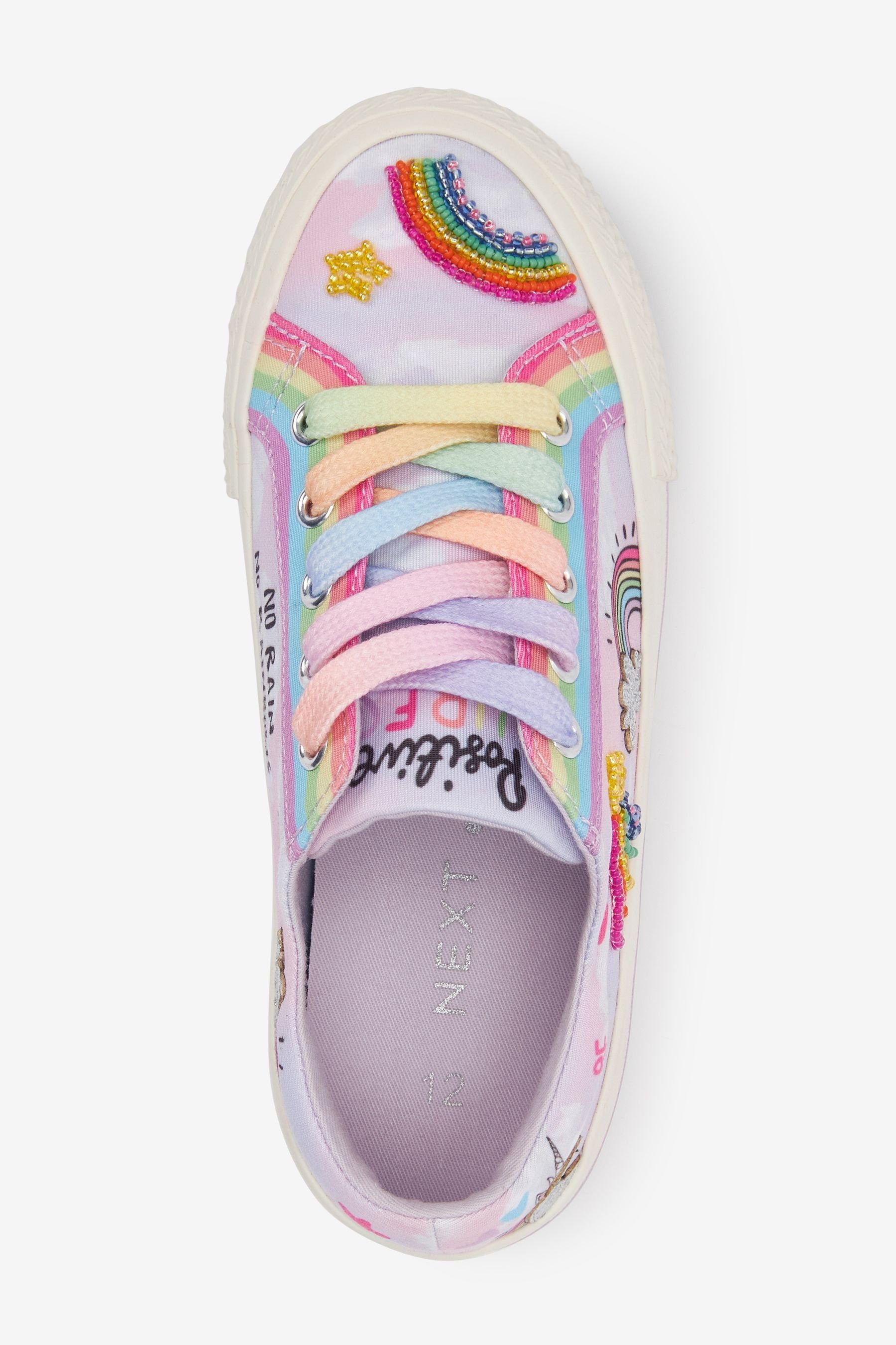 Next Rainbow Schnürsneaker (1-tlg) Sneaker Embroidered Purple Lilac