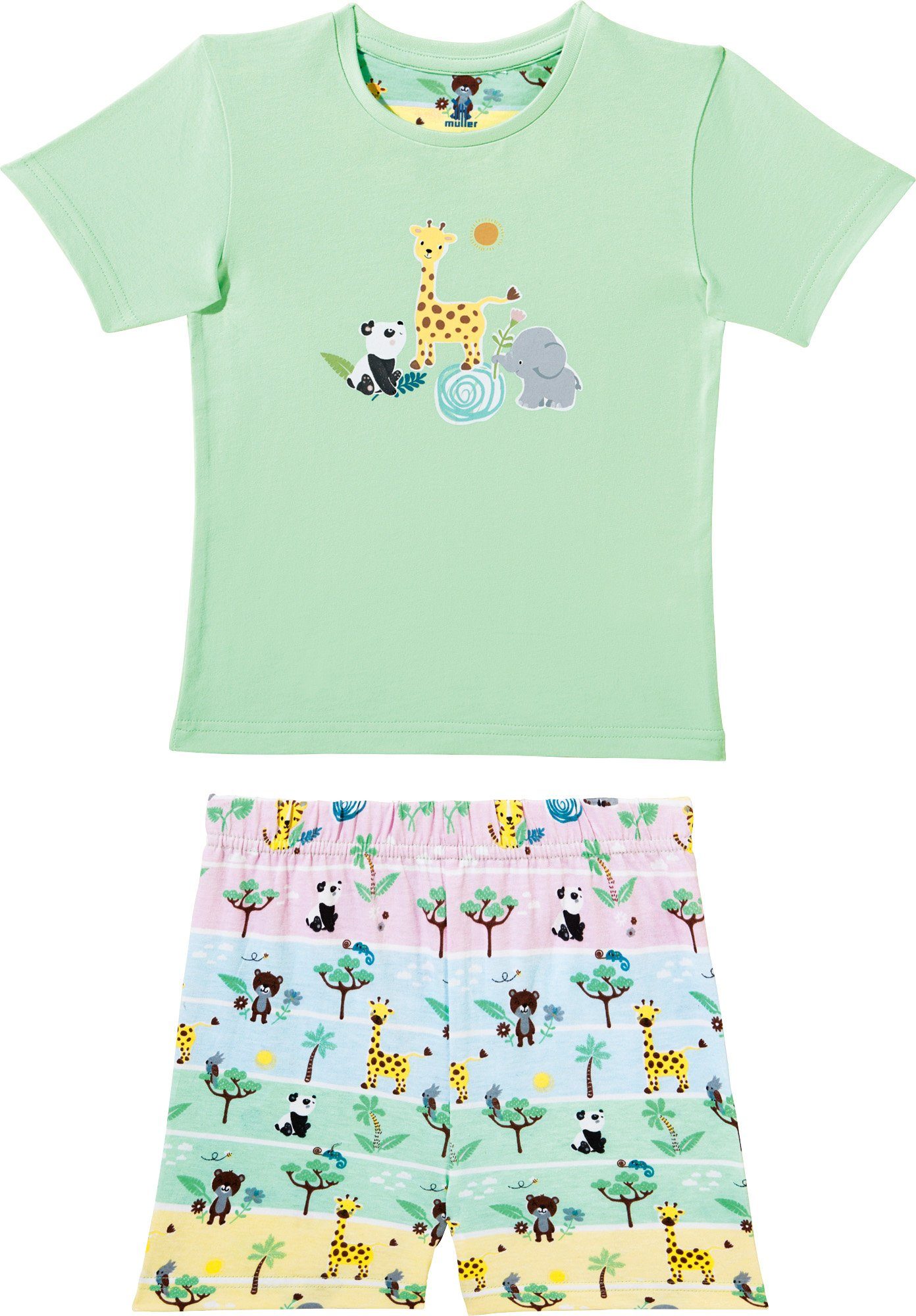 Erwin Müller Pyjama Kinder-Shorty Single-Jersey gemustert