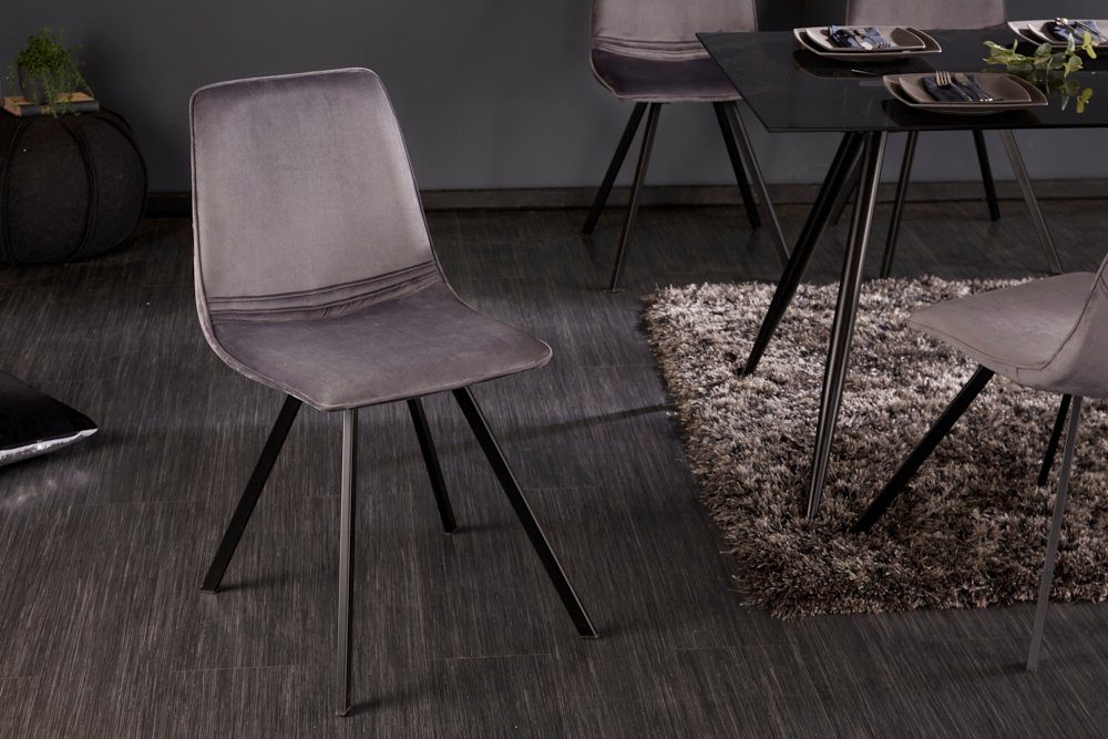 riess-ambiente Esszimmerstuhl AMSTERDAM CHAIR dunkelgrau / günstig online kaufen