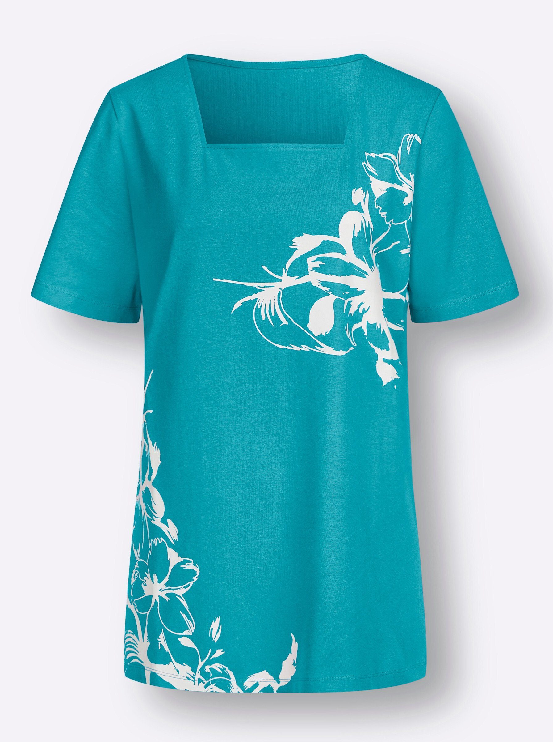 Sieh an! T-Shirt Longshirt Kurzarm