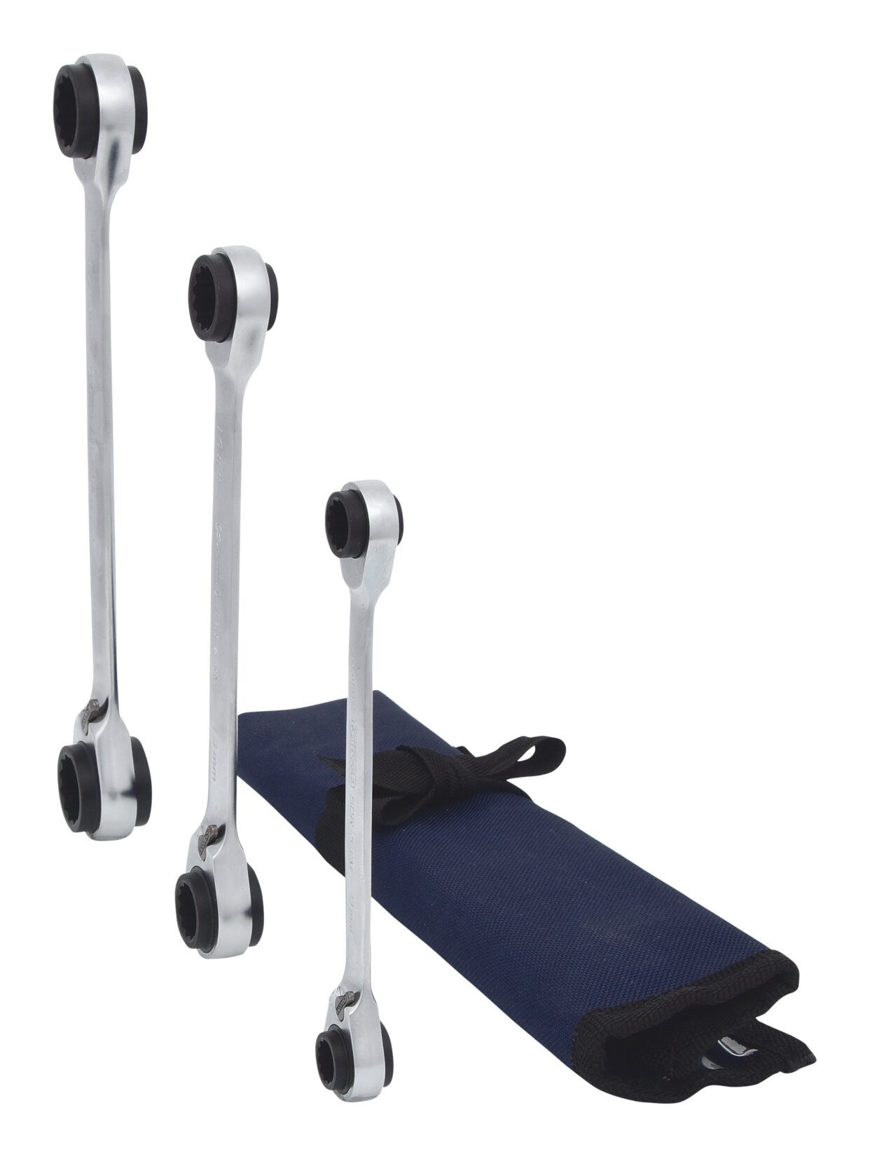 KS Tools Ratschenringschlüssel GEARplus (3 St), 4 in 1 umschaltbar DoppelSatz, 3-teilig